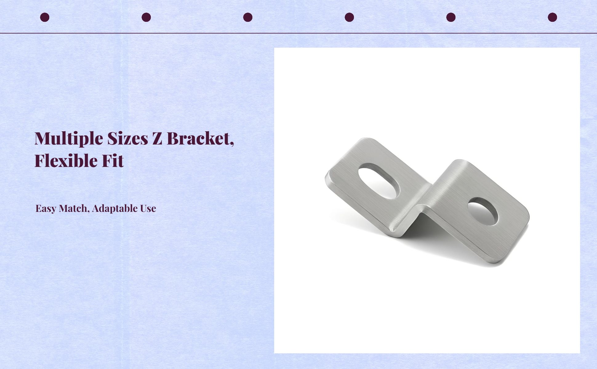 Z Shape Stainless Steel Corner Bracket, sturdyDuty Trapezoidal Fixing Connector for Cabinet, Shelf, Furniture, Silver