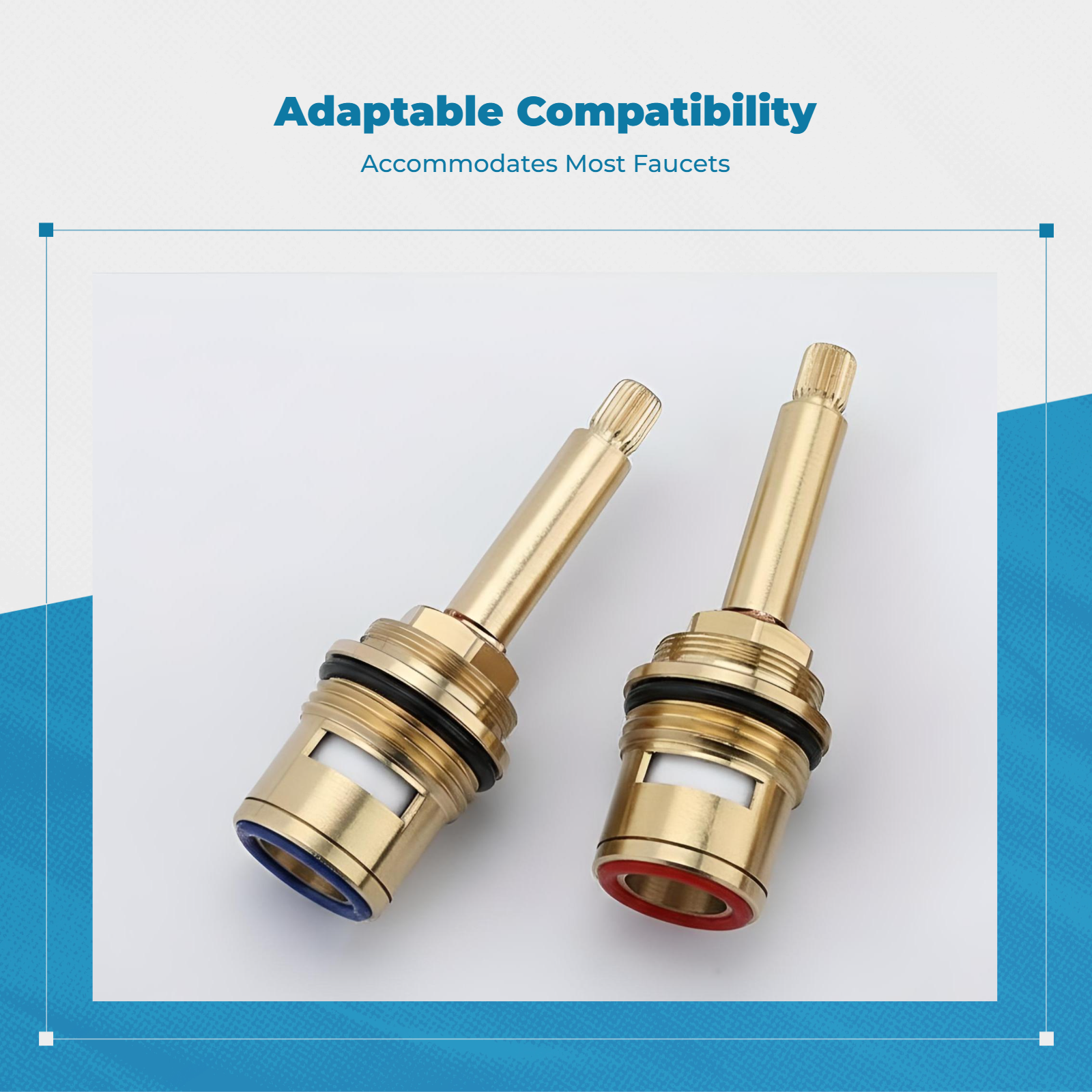 Red Clockwise Water Cartridge M4 Screw Connection Faucet Valve