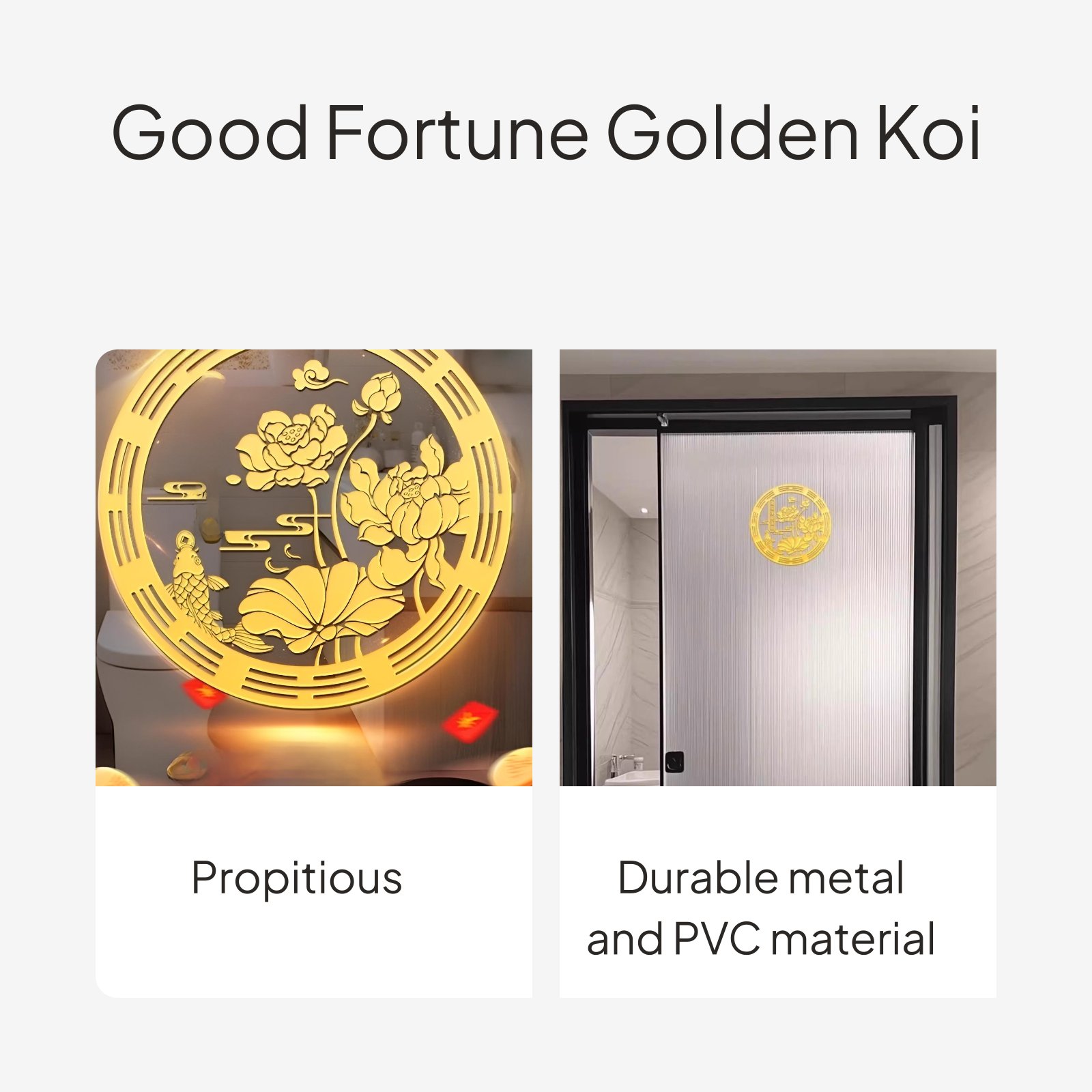 Lotus Koi Cabinet Metal Sticker
