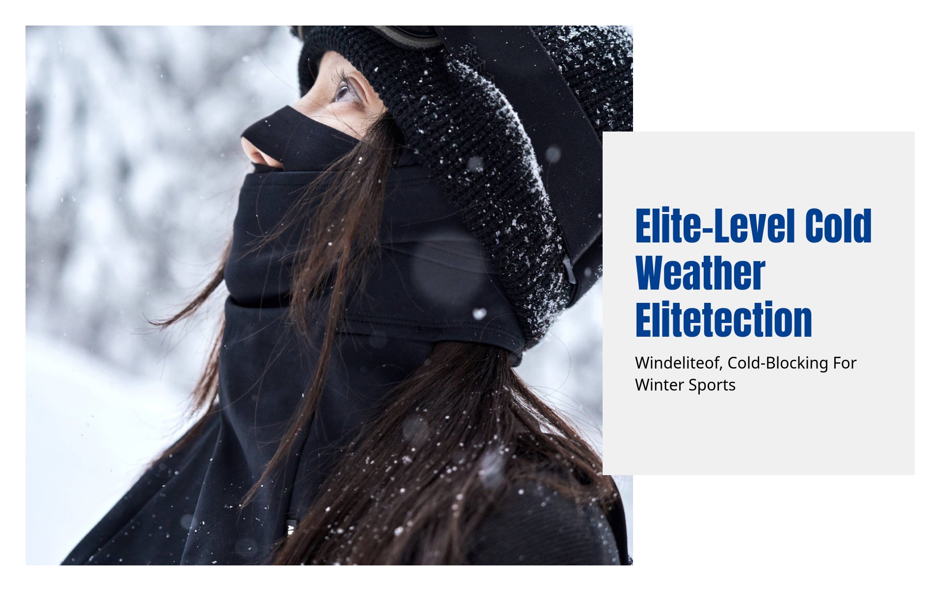 Ski Face Cover, Winter Balaclava, Windproof Outdoor Sports