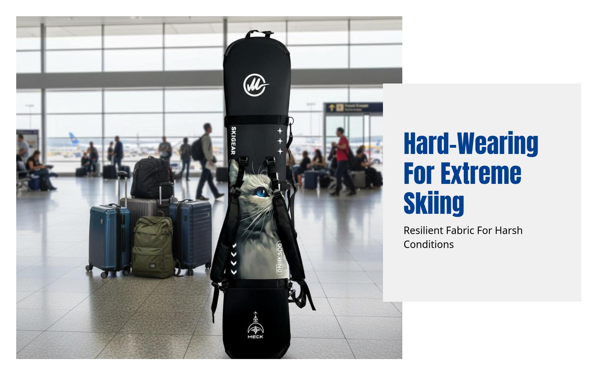 Waterproof snowboard bag with double straps