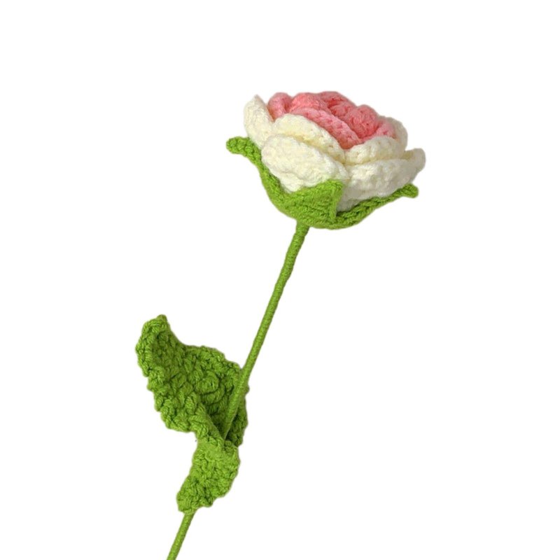 Kunst-Häkelblumenarrangement, Handgemachte Garnblume, Geschenk Dekoration