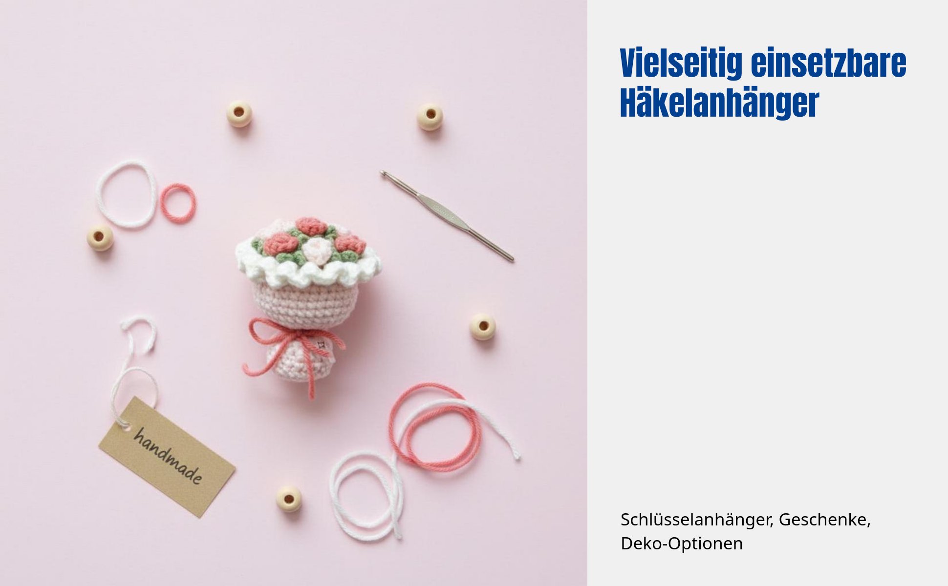 Garn für Mini Häkel-Blumen Schlüsselanhänger