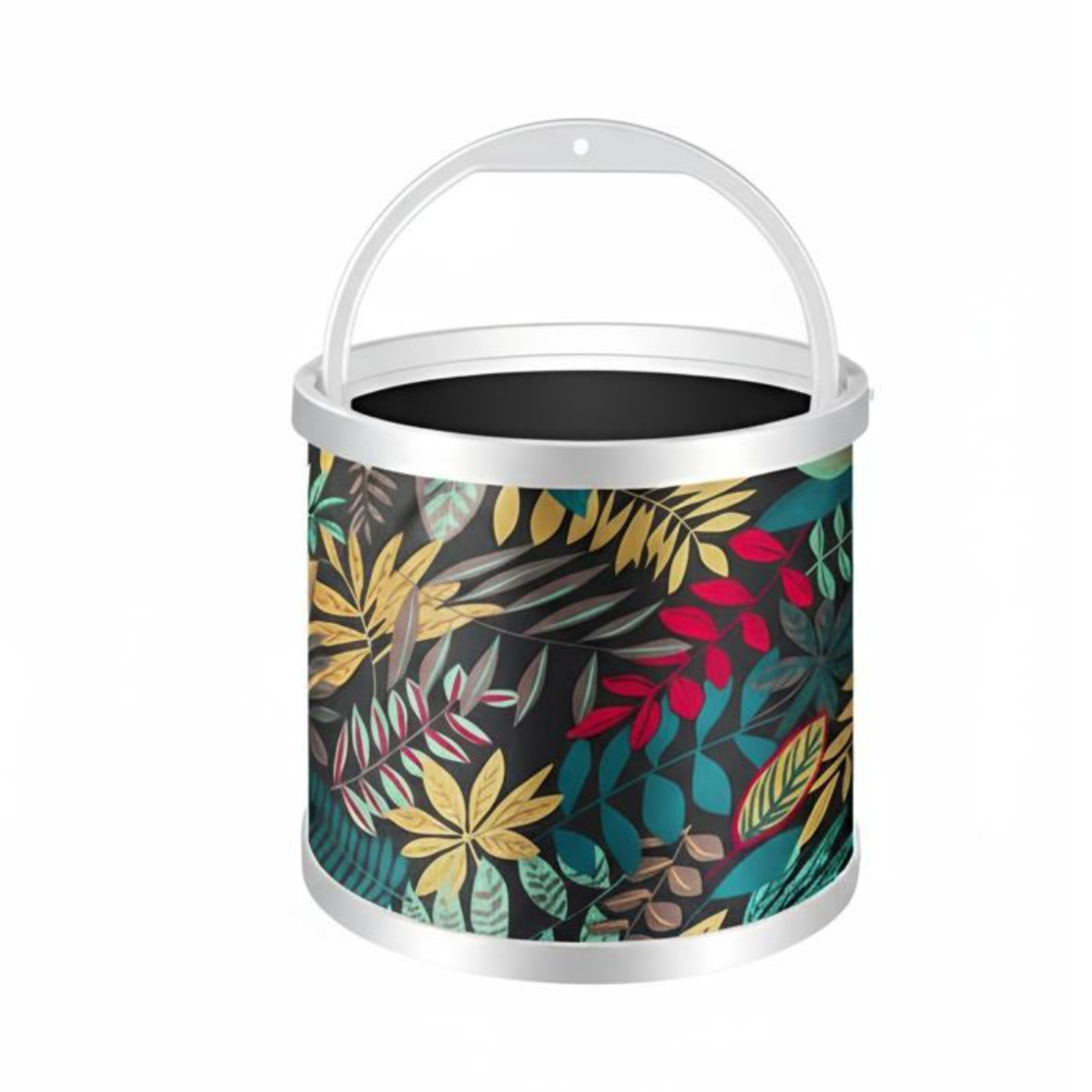 Canvas Fishing Bucket Portable Hard Base Waterproof for Camping Use