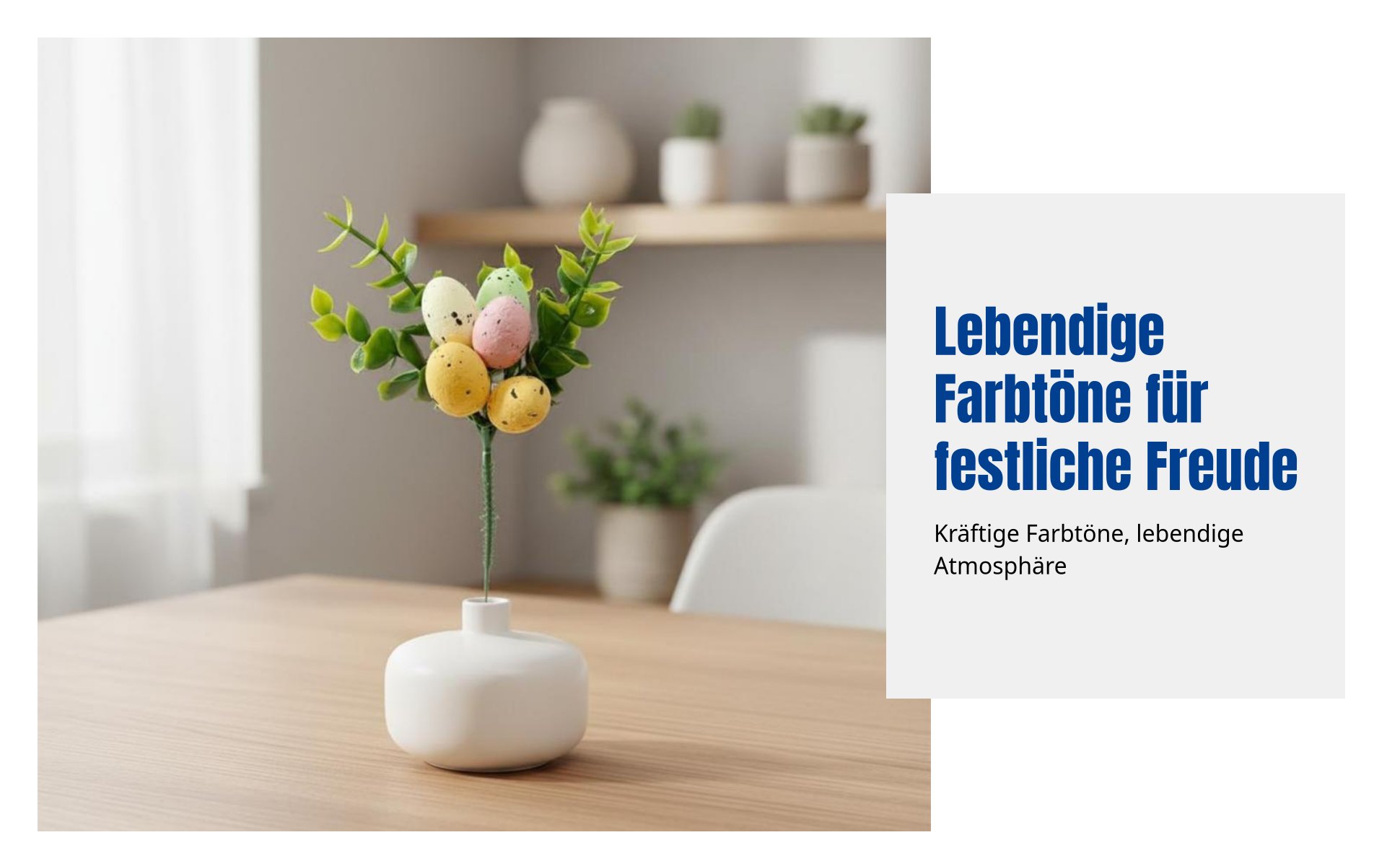 Schaumstoff-Osterzweig oval, künstlicher Zweig, Deko für Zuhause