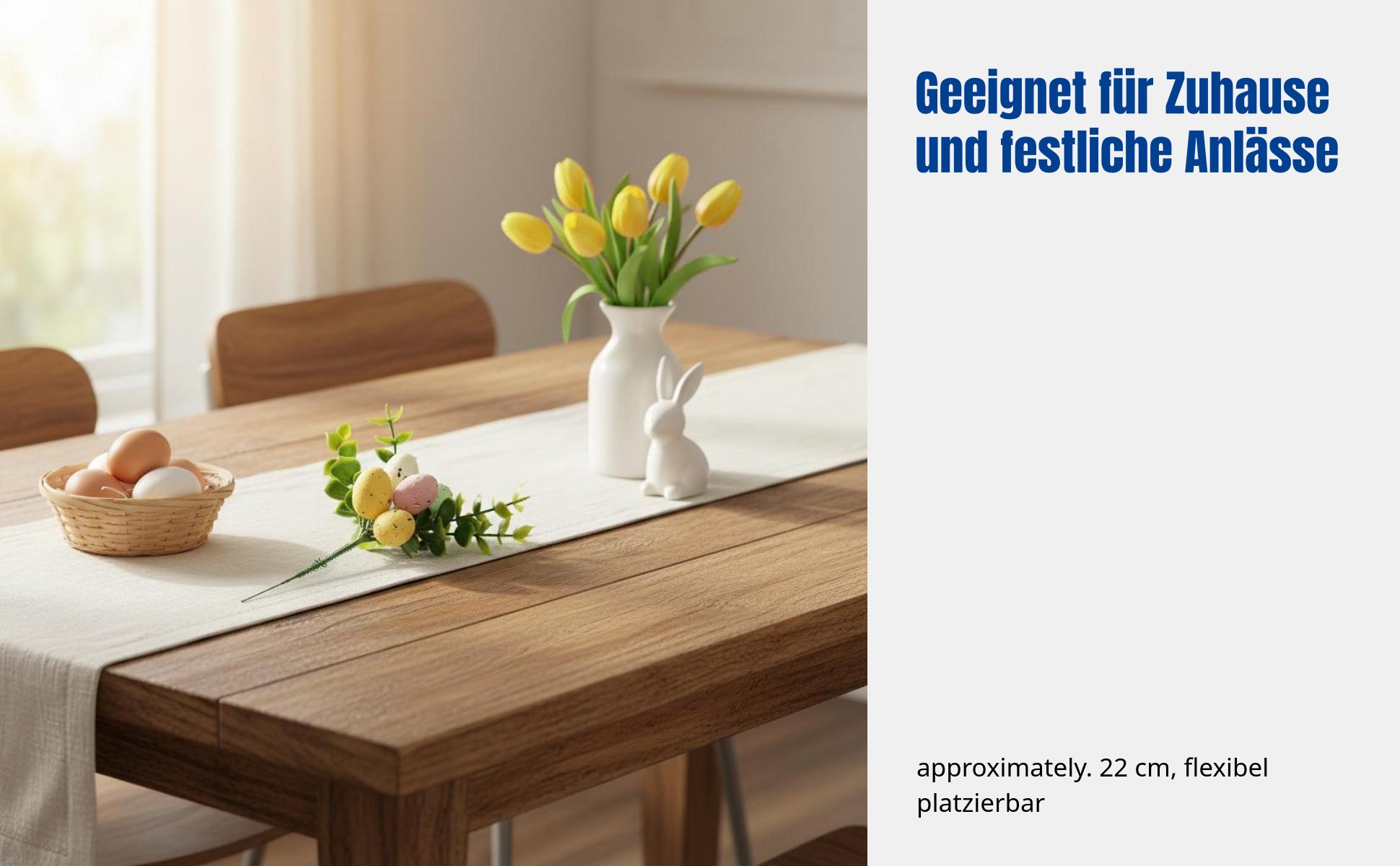 Schaumstoff-Osterzweig oval, künstlicher Zweig, Deko für Zuhause