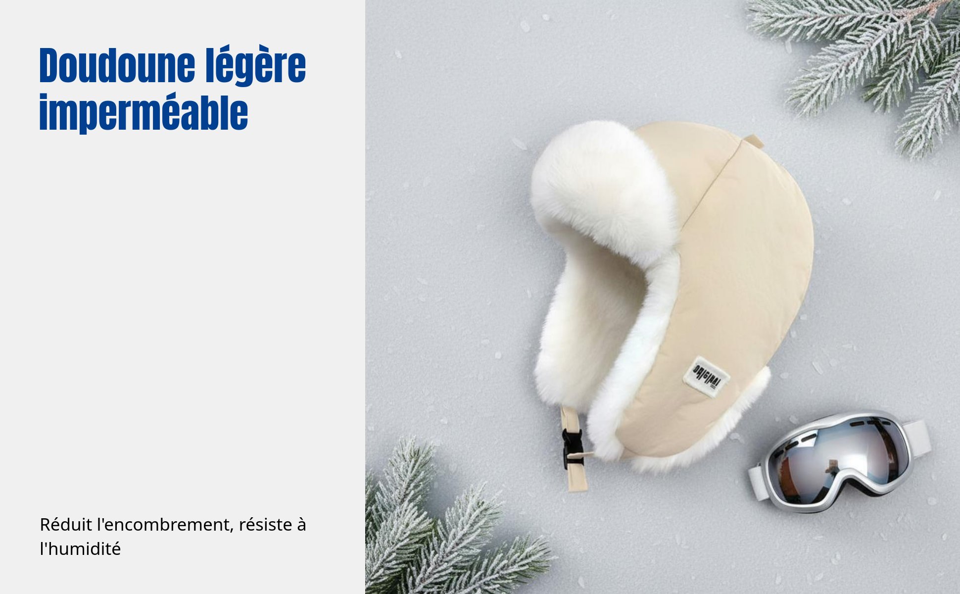 Chapka coupe-vent, épaisse et chaude, protège-oreilles, hiver