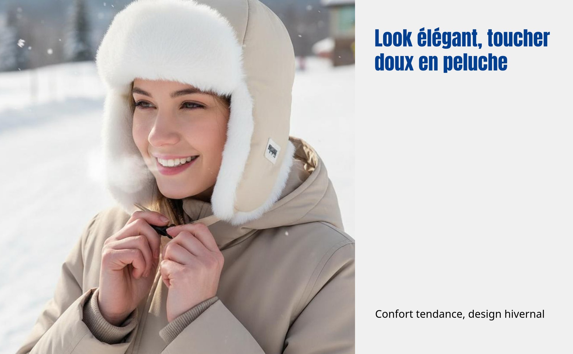 Chapka coupe-vent, épaisse et chaude, protège-oreilles, hiver