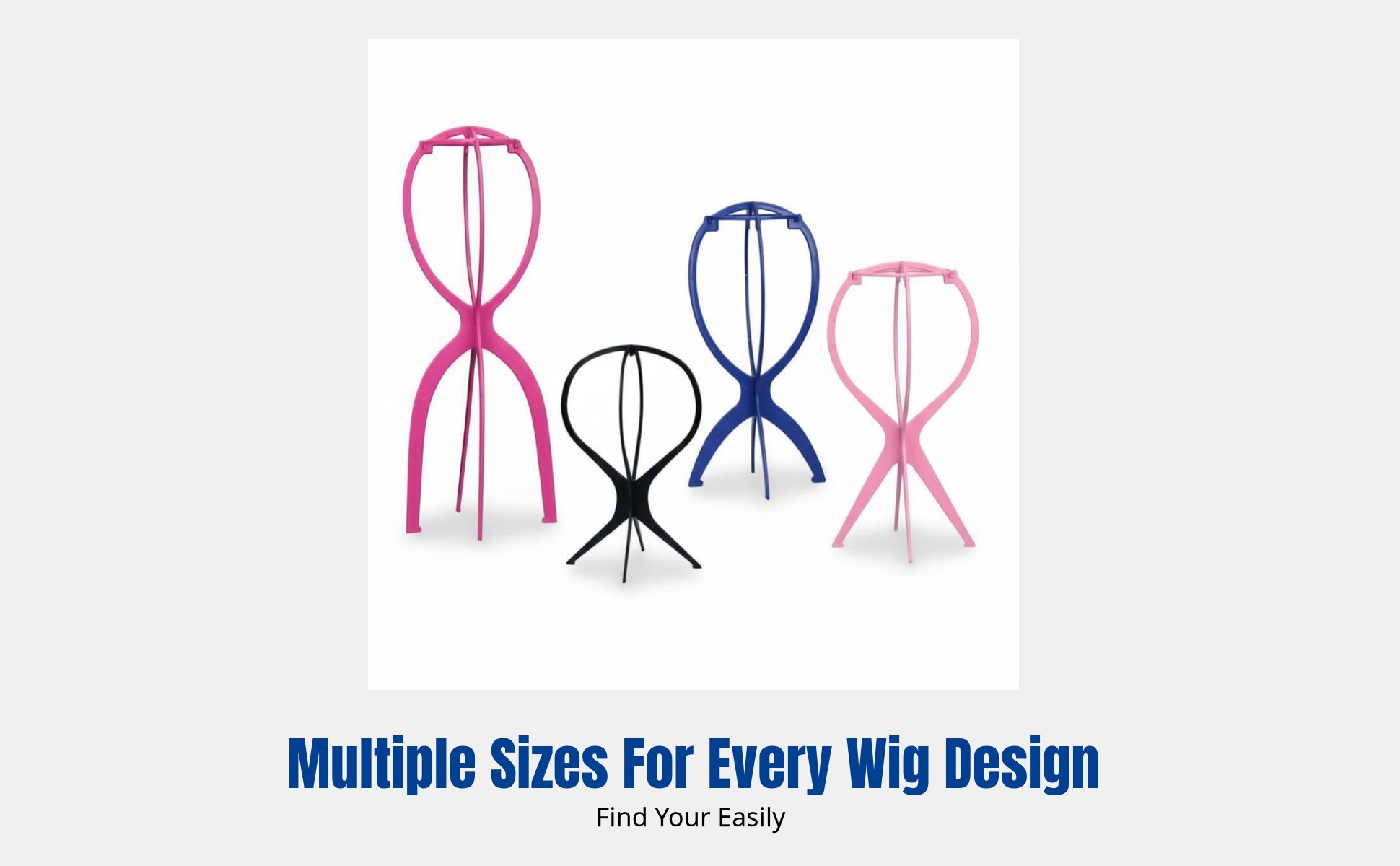 Plastic Wig Stand, Thickened Holder, Multi-Size, Random Color