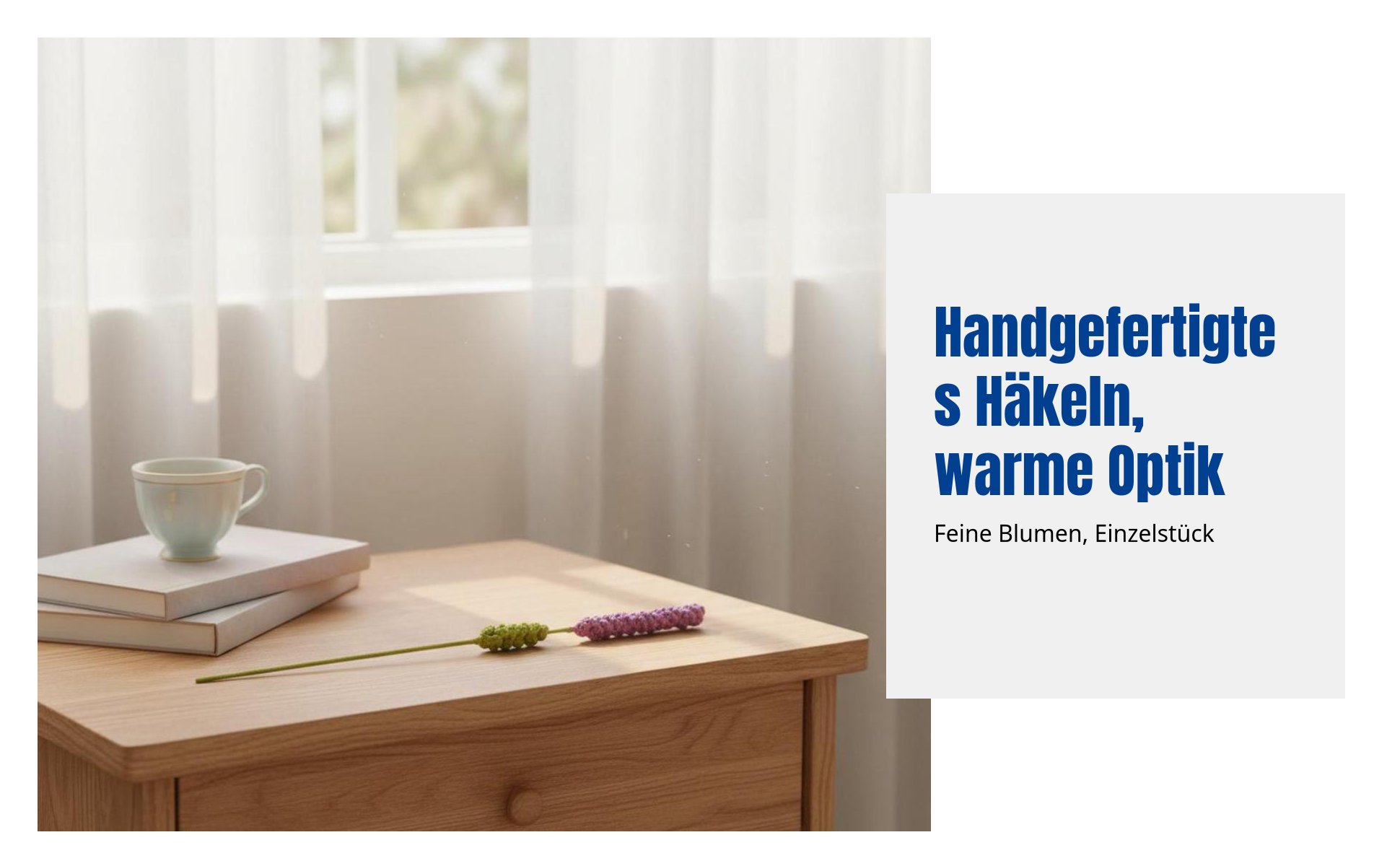 Blumen Häkelgarn-Arrangement, Handgemachte Kunstblumen, Wohnkultur