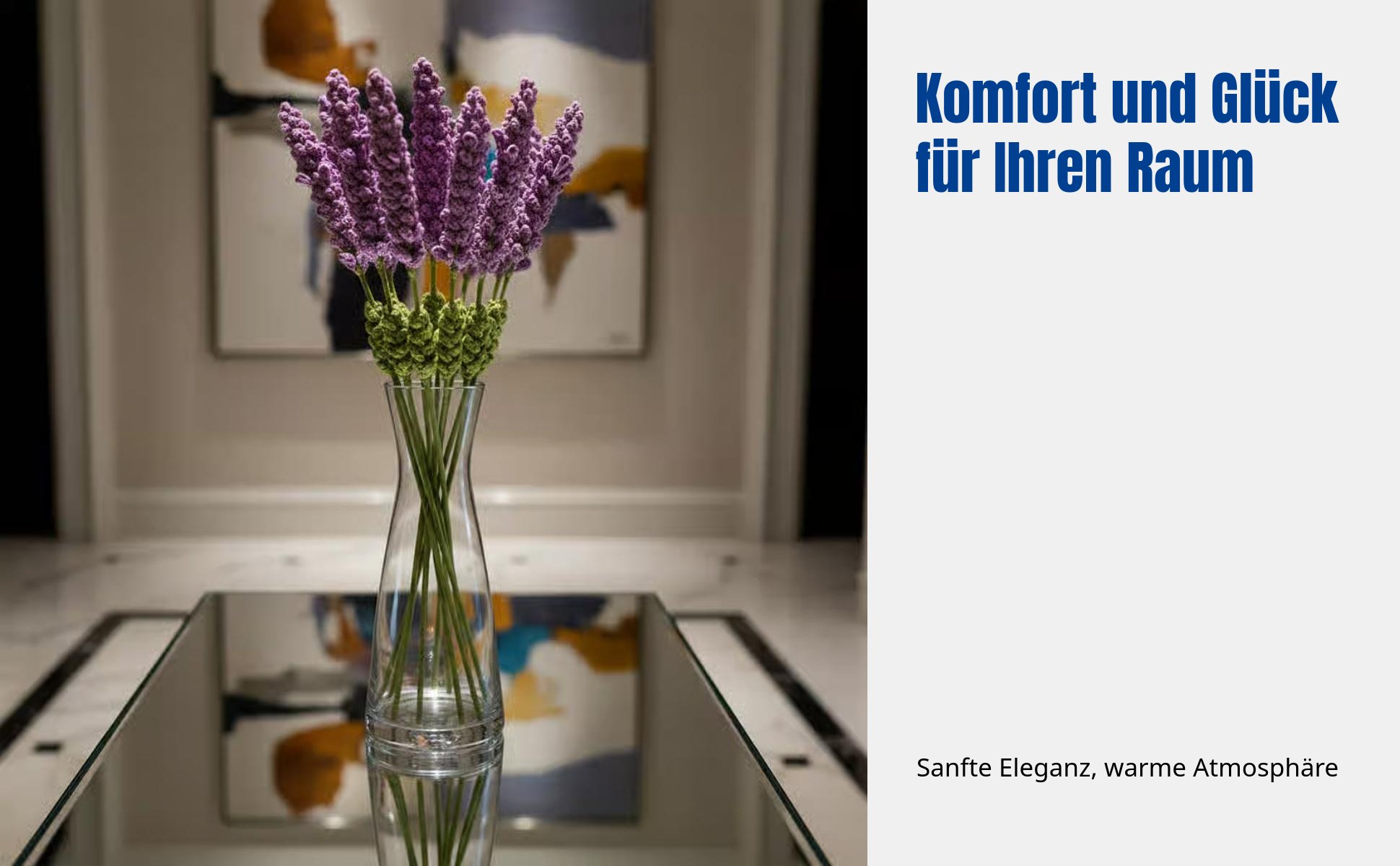 Blumen Häkelgarn-Arrangement, Handgemachte Kunstblumen, Wohnkultur