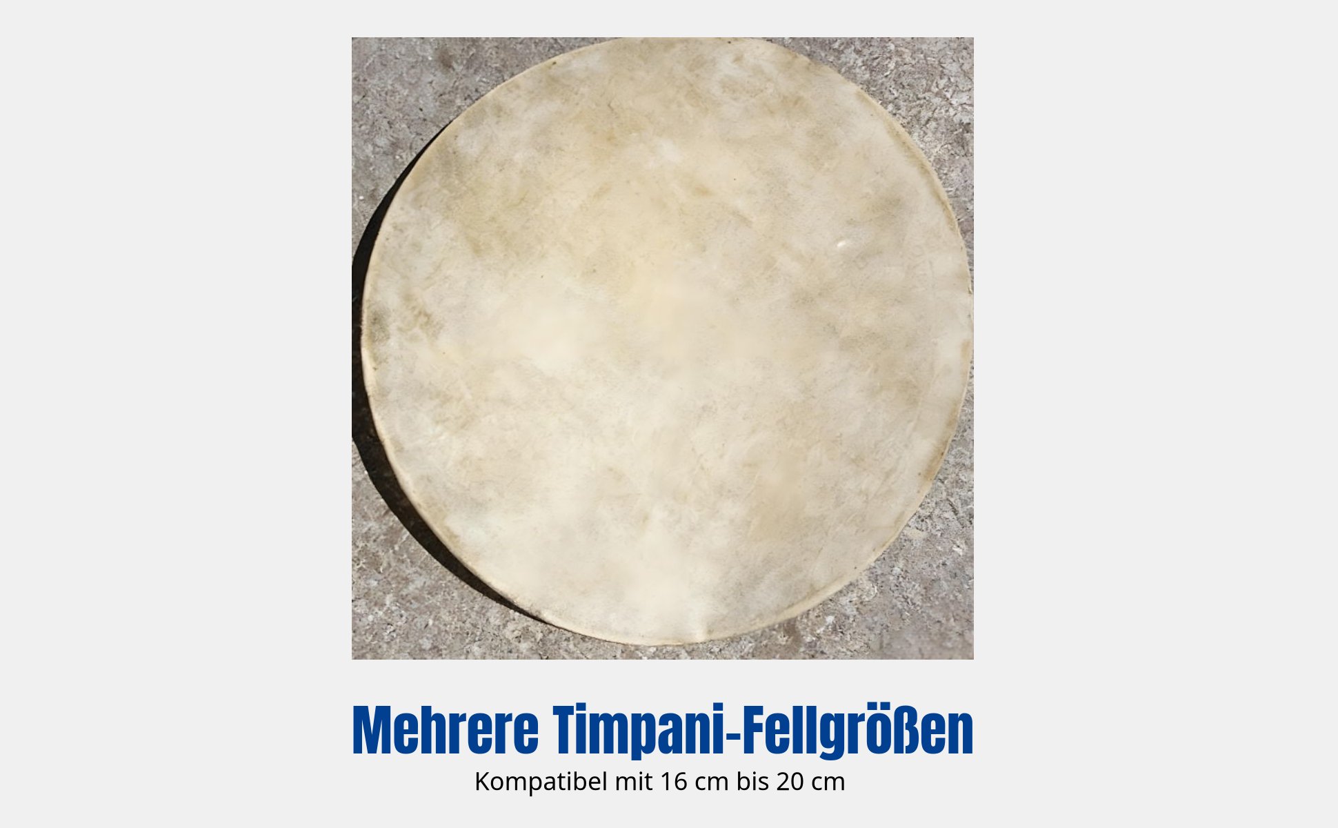 Timpani-Fell, Ethnisch, Büffelhaut, robust, leicht zu montieren