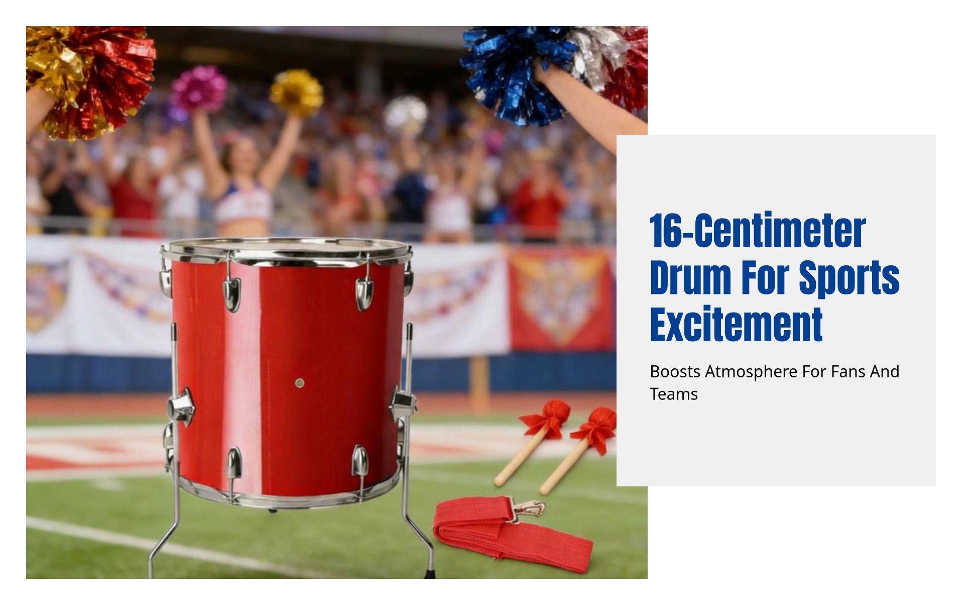 Cheering Drum for Sports Events, Fan Parade, Snare Drum, Accessories