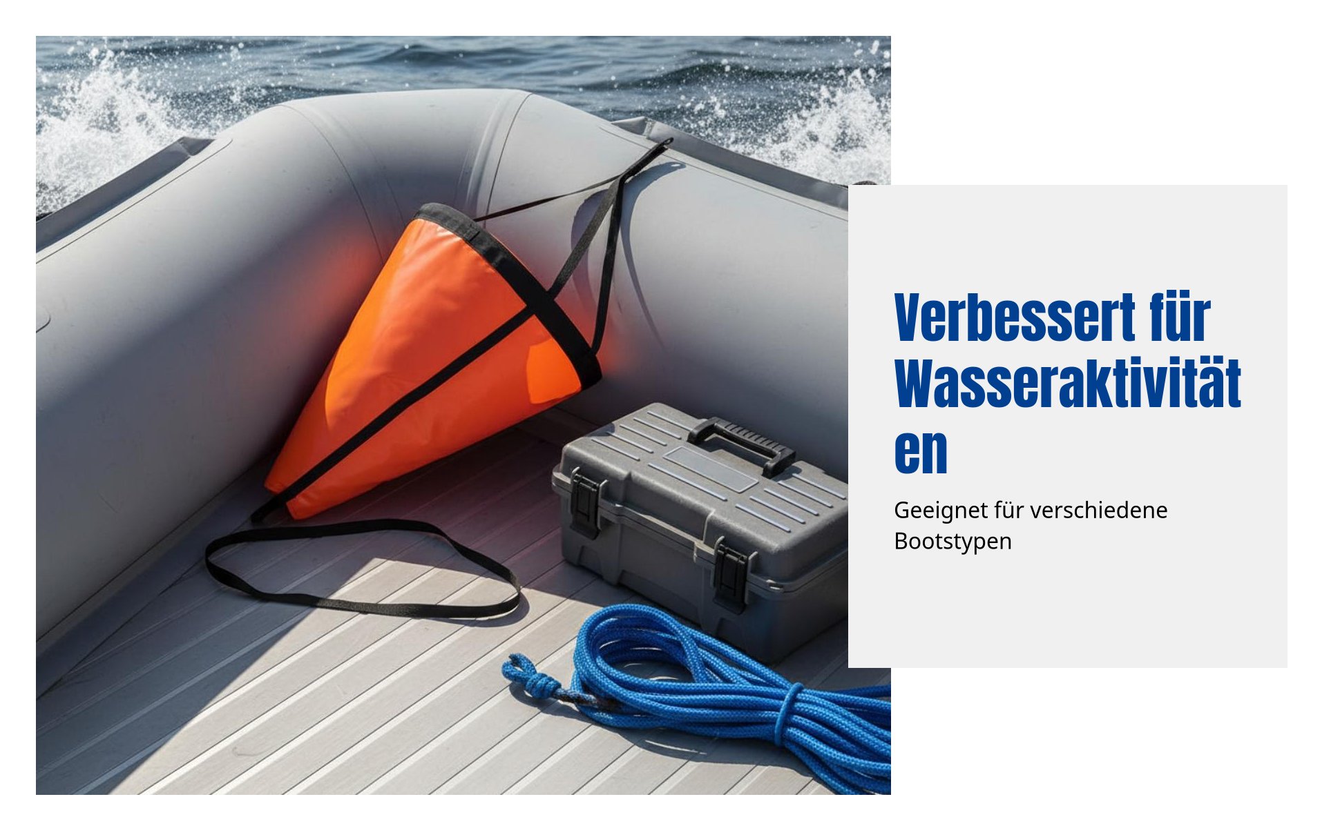 Seeanker, Bootsanker, PVC Anker für Schlauchboot, Kajak, Beiboot