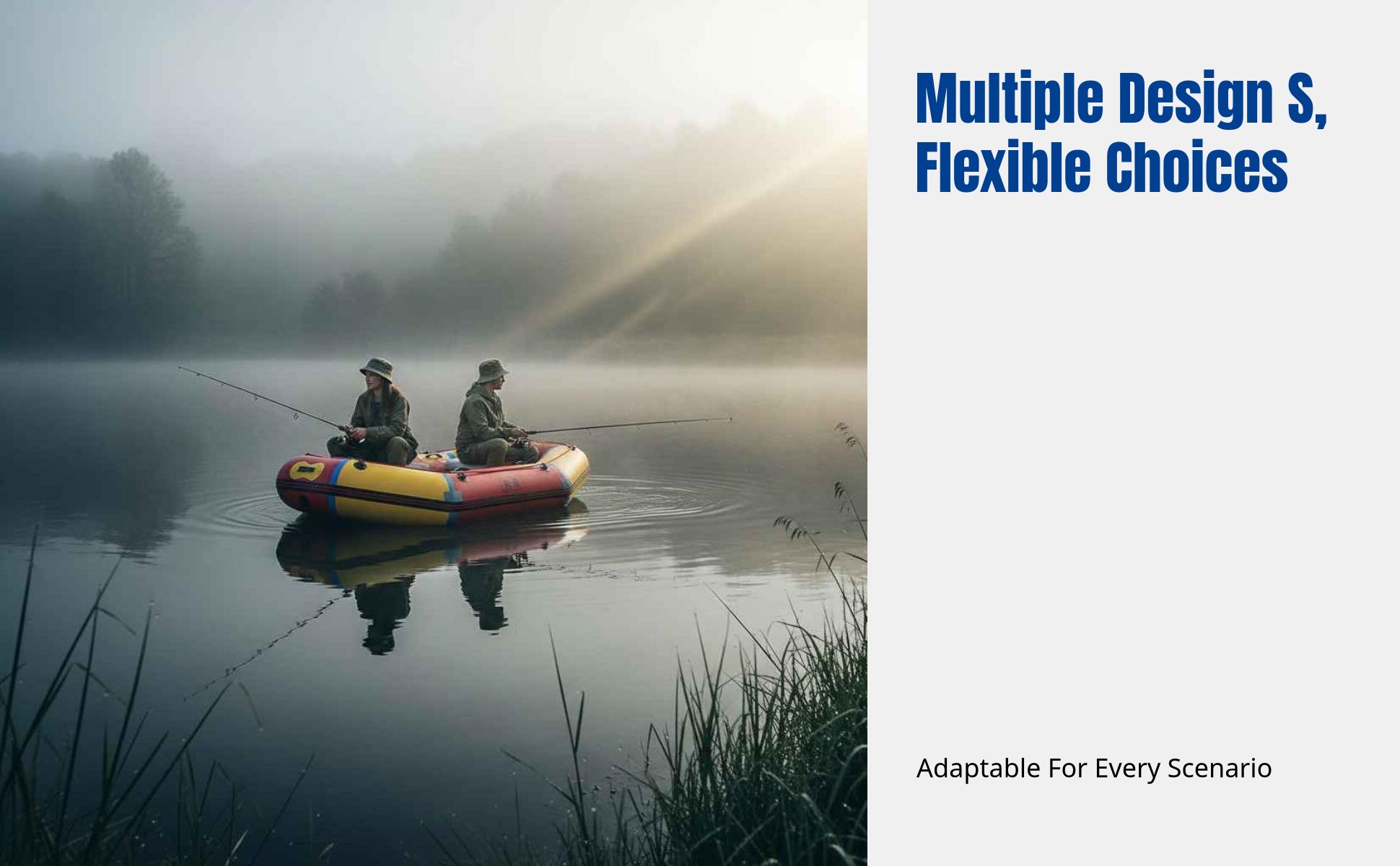 Inflatable Boat, Reinforced Kayak, Hard Bottom, Drifting, Fishing, Emergency