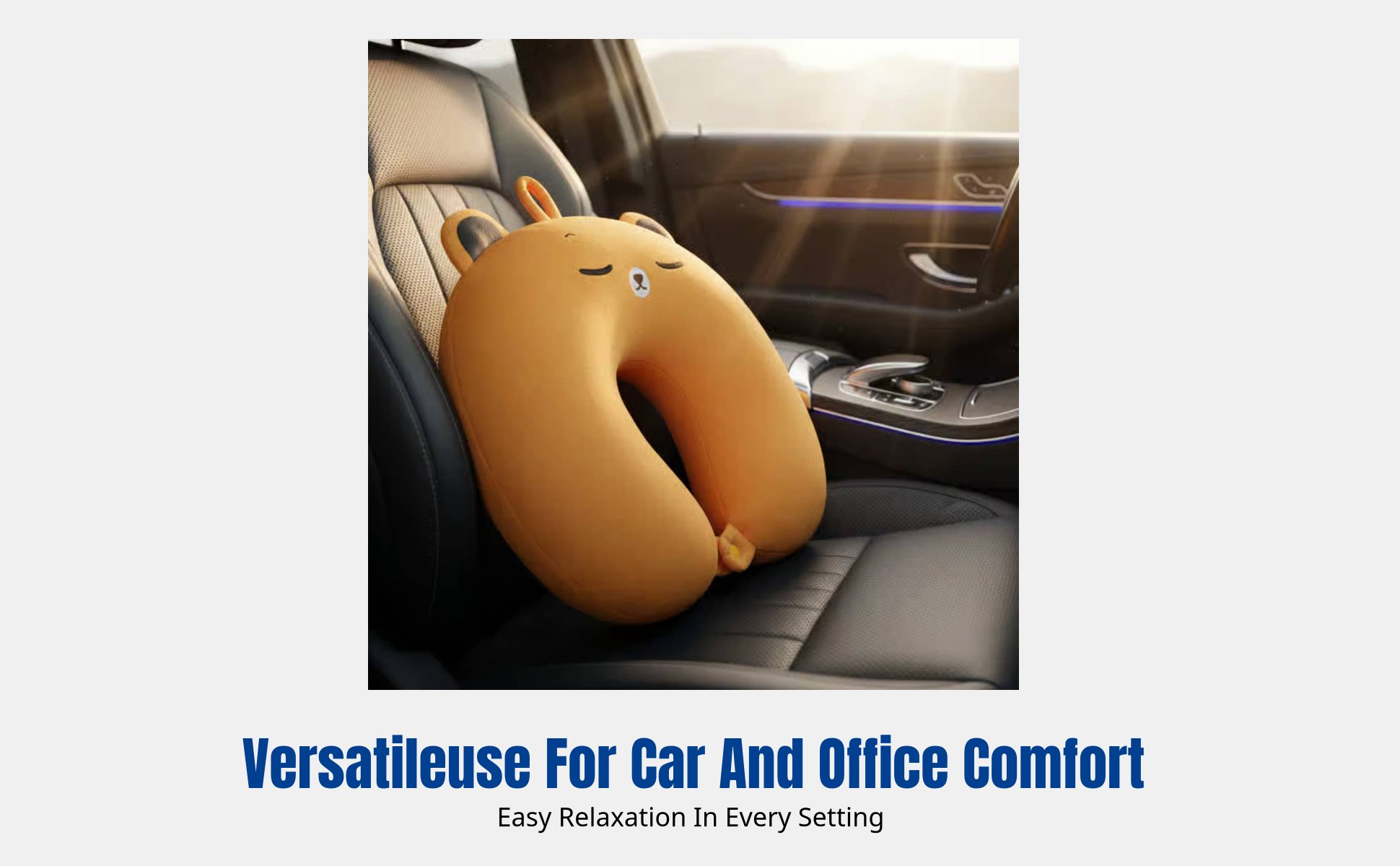 Cartoon Car Headrest Pillow, Office Chair Spine Support