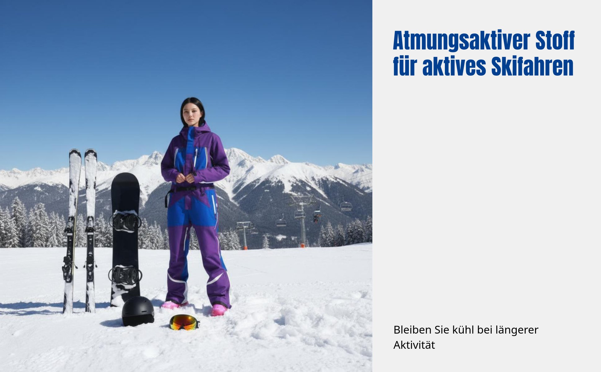 Skianzug, Einteiler, wasserdicht, Unisex, Powder-Sport, isoliert, Jacke & Hose