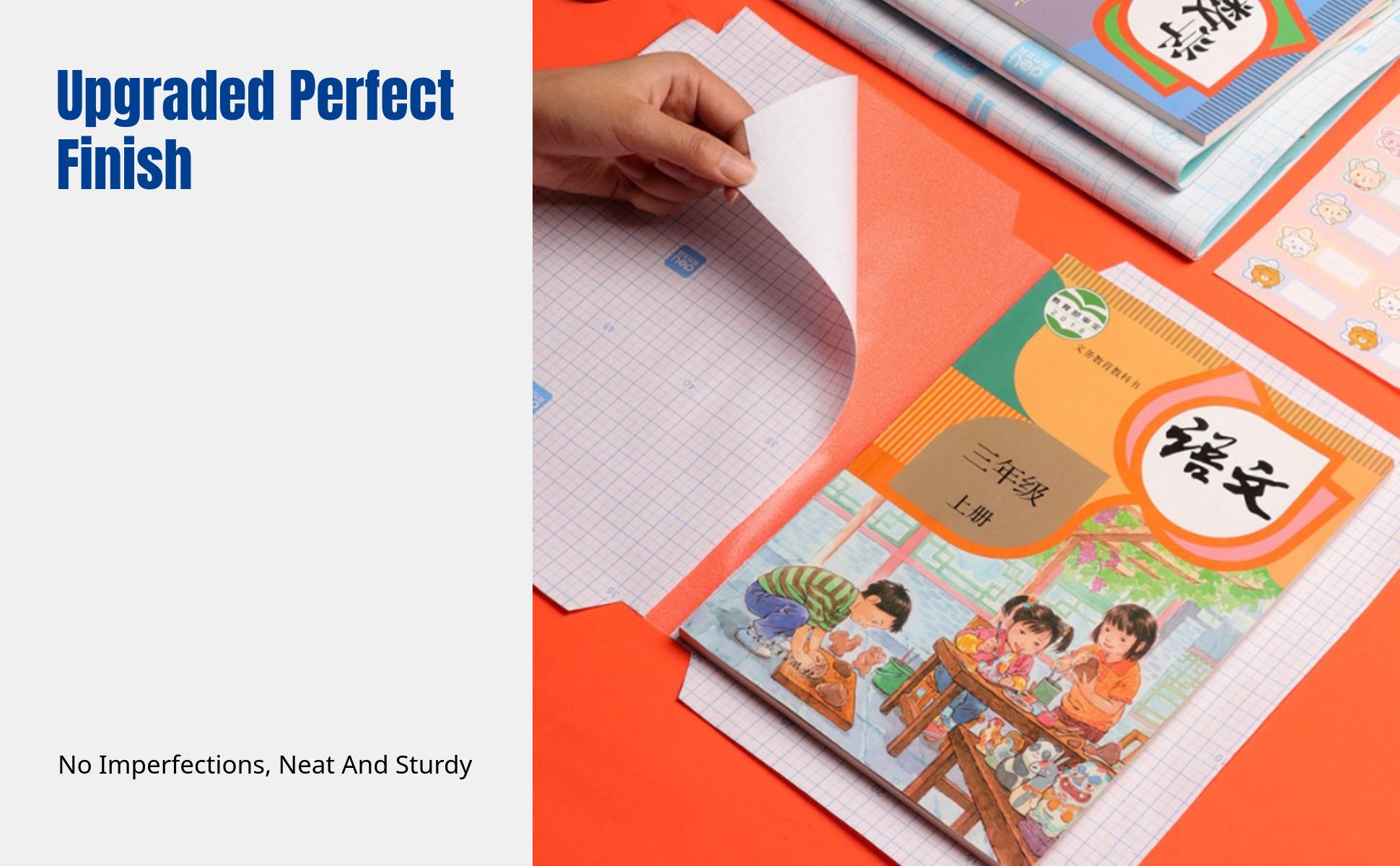Auto Book Cover, Transparent Waterproof Film, Student Protector