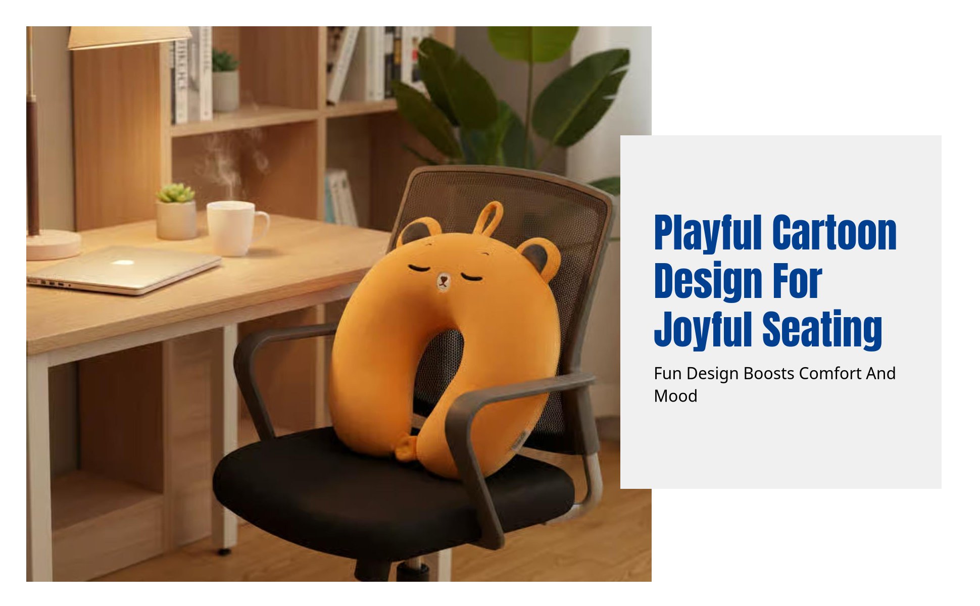 Cartoon Car Headrest Pillow, Office Chair Spine Support