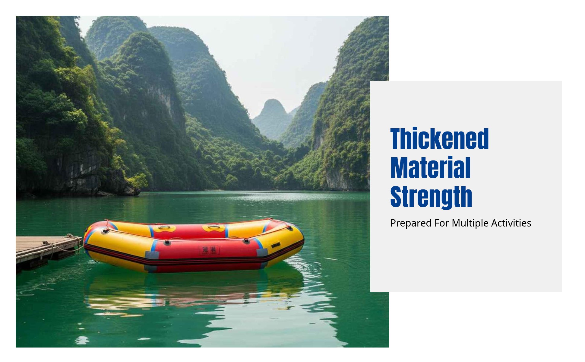 Inflatable Boat, Reinforced Kayak, Hard Bottom, Drifting, Fishing, Emergency