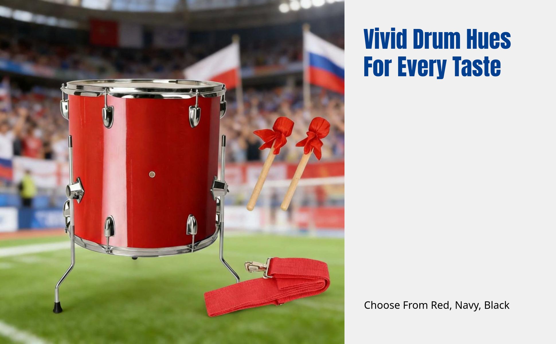 Cheering Drum for Sports Events, Fan Parade, Snare Drum, Accessories