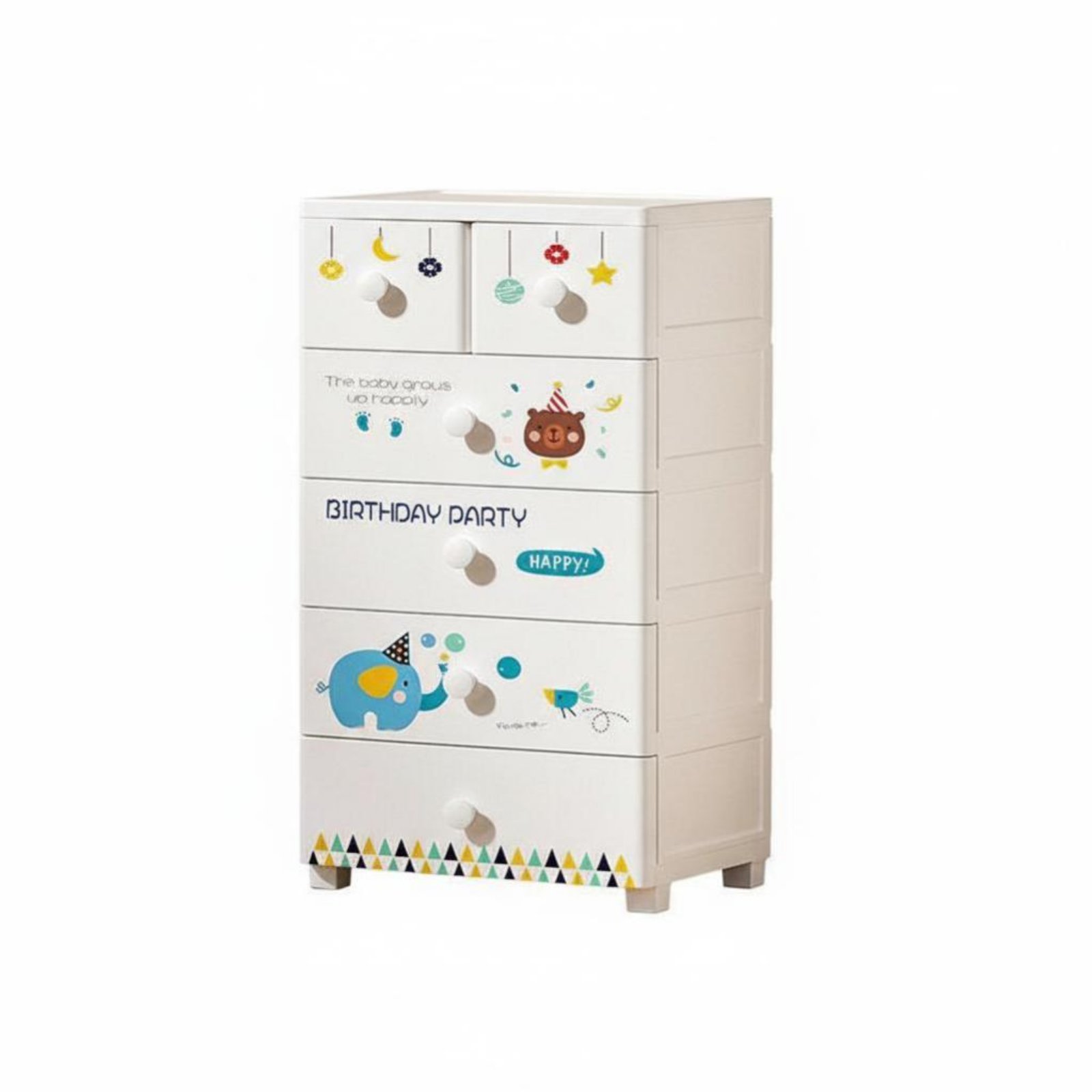 Rolling Cartoon Chest Large Capacity Storage Cabinet Cute animal Theme for
