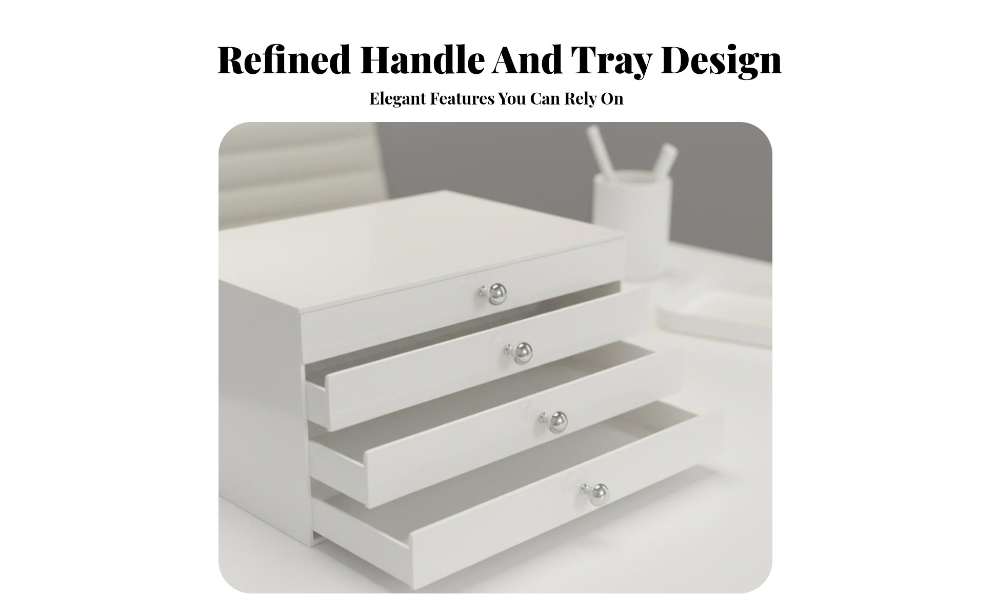 Miniature Drawer Chest Space Saving Multi-Tier Stationery Holder adaptable Use