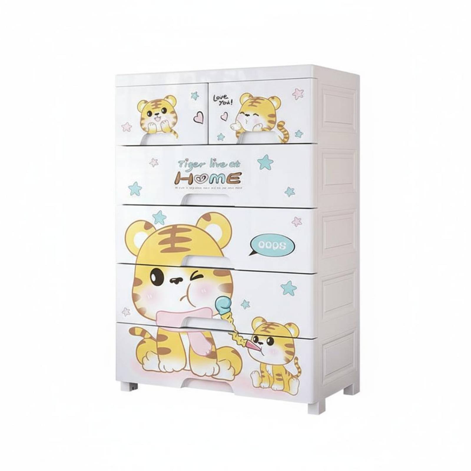 Multi-Tier Storage Tower Pull-extendable Drawers Multi-Tier Rolling Cart Large