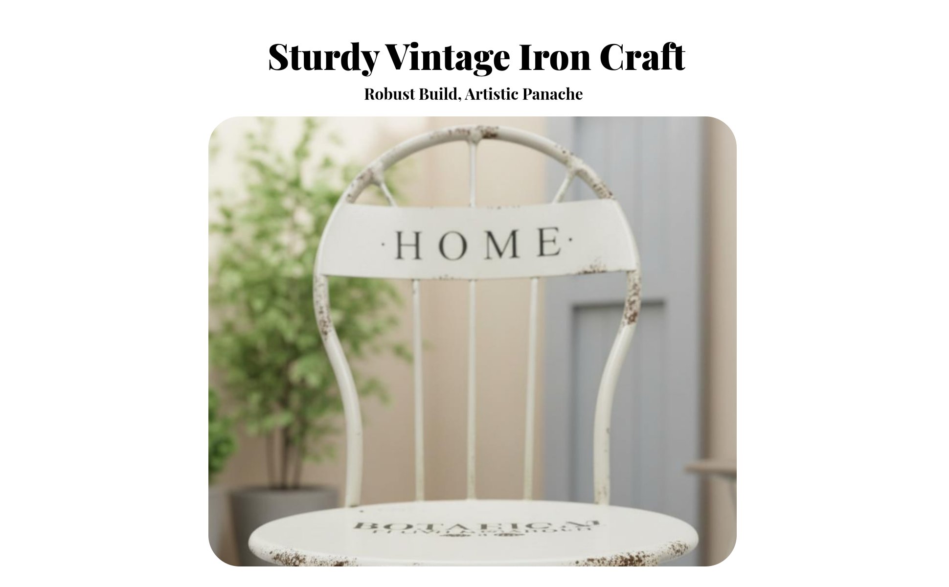Miniature Chair Planter Highhighrear design Plant Stand Distressed Finish for Patio