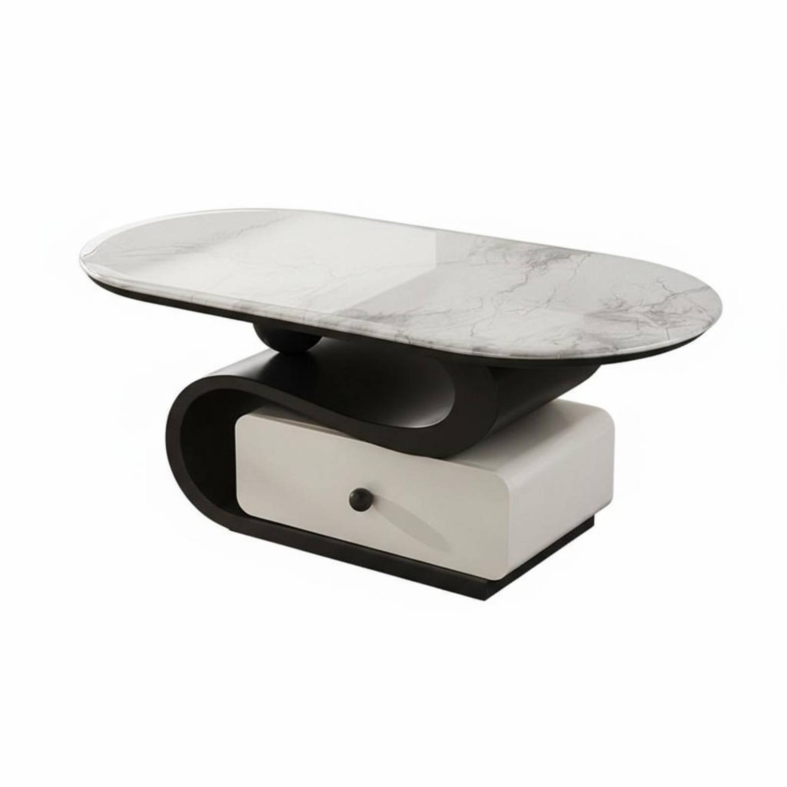 2 Pieces Sculptural Two-Piece Coffee Table Modern Minimalist Aesthetic