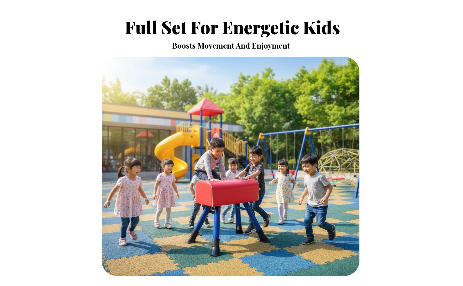 Children's Jump Ing Horse Non-Slip Feet Kids Gymnastics Training Jump for Boys