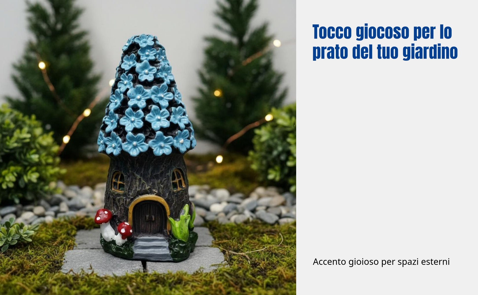Fungo in resina decorativo per casa, giardino, Natale, prato e cortile.