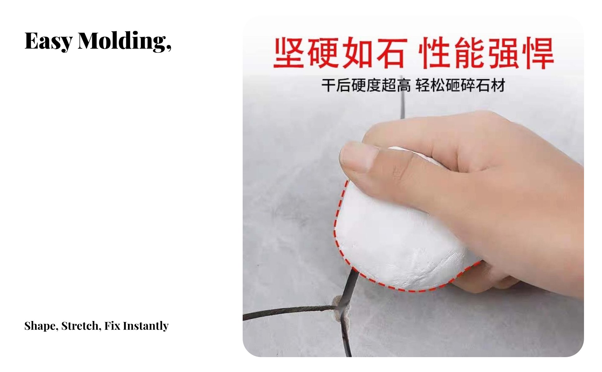 Hand-Moldable Putty Stick High-Strength Moldable Epoxy Stick Waterproof