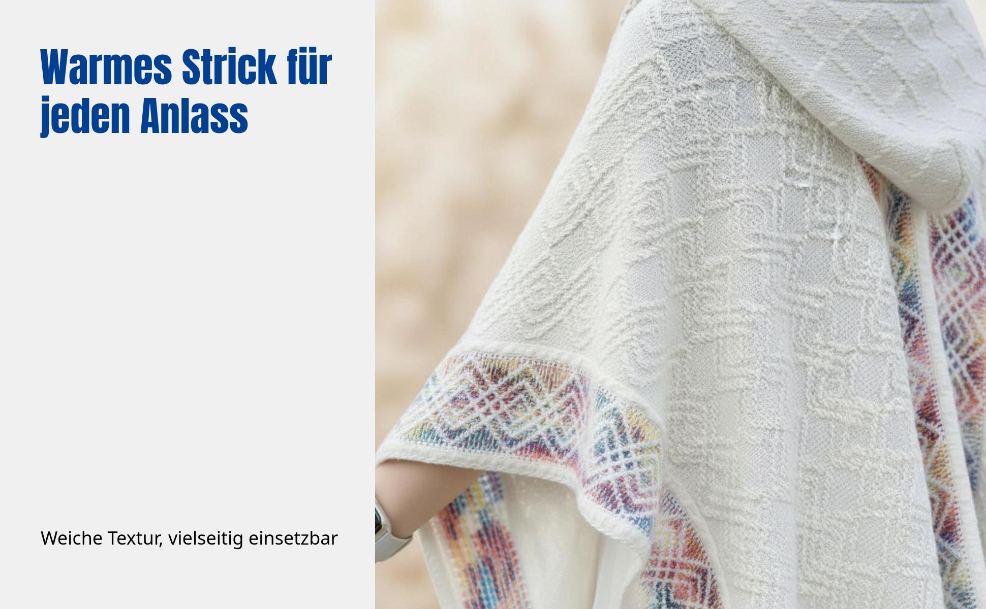 Ethno Kapuzen-Cape, Pullover-Schal, Damen Reise-Tuch, mit Fransen