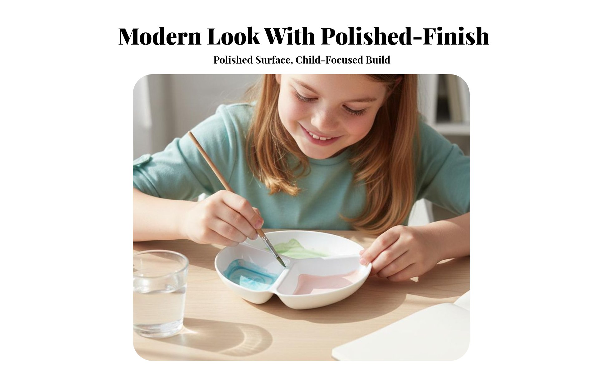 3-Well Blending Dish Compartment Design Multi-Compartment Paint Holder Easy To