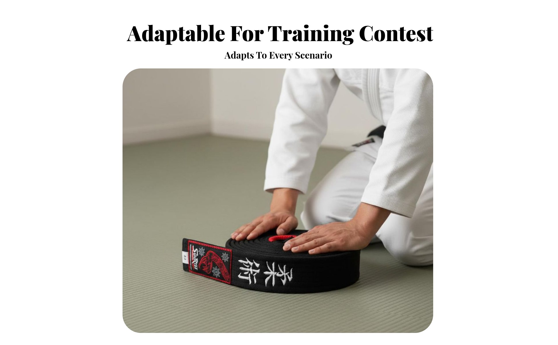 Brazilian Jiu-Jitsu Belt Sturdy Stitching Combat Arts Gear Tear-Resistant