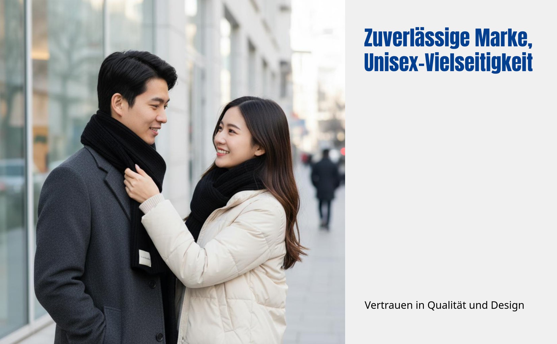Koreanisches Design, Strickschal, Uni-Farbe, Winter, Warm, Unisex