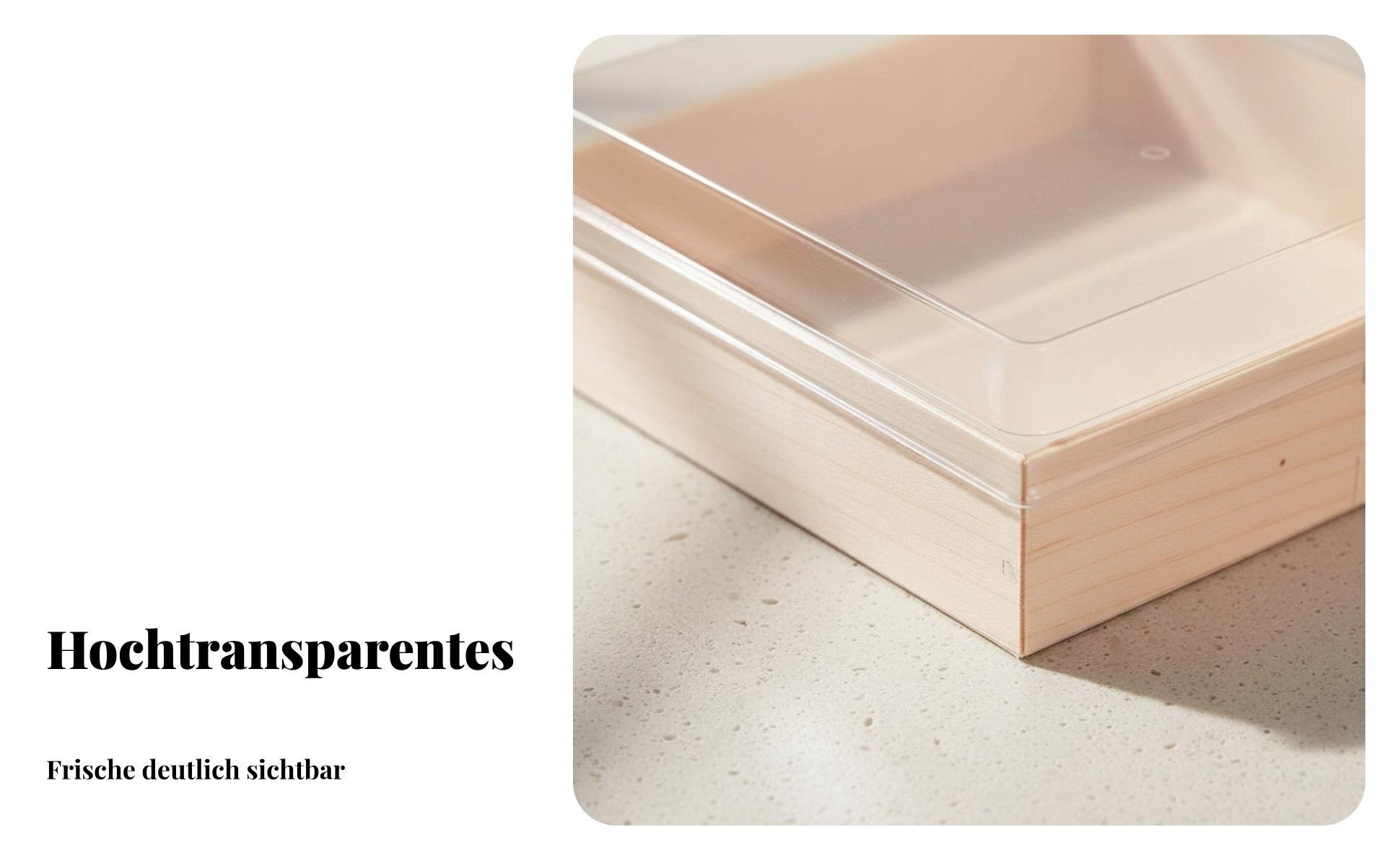Einweg-Holzbox für Speisen, Sushi Takeout, gekühlte Fleischverpackung