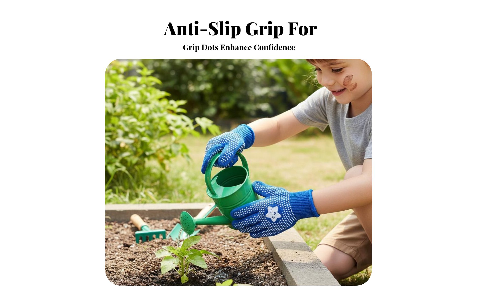 Kids Nylon Gloves, Anti-Slip, Outdoor, Gardening, School Performance