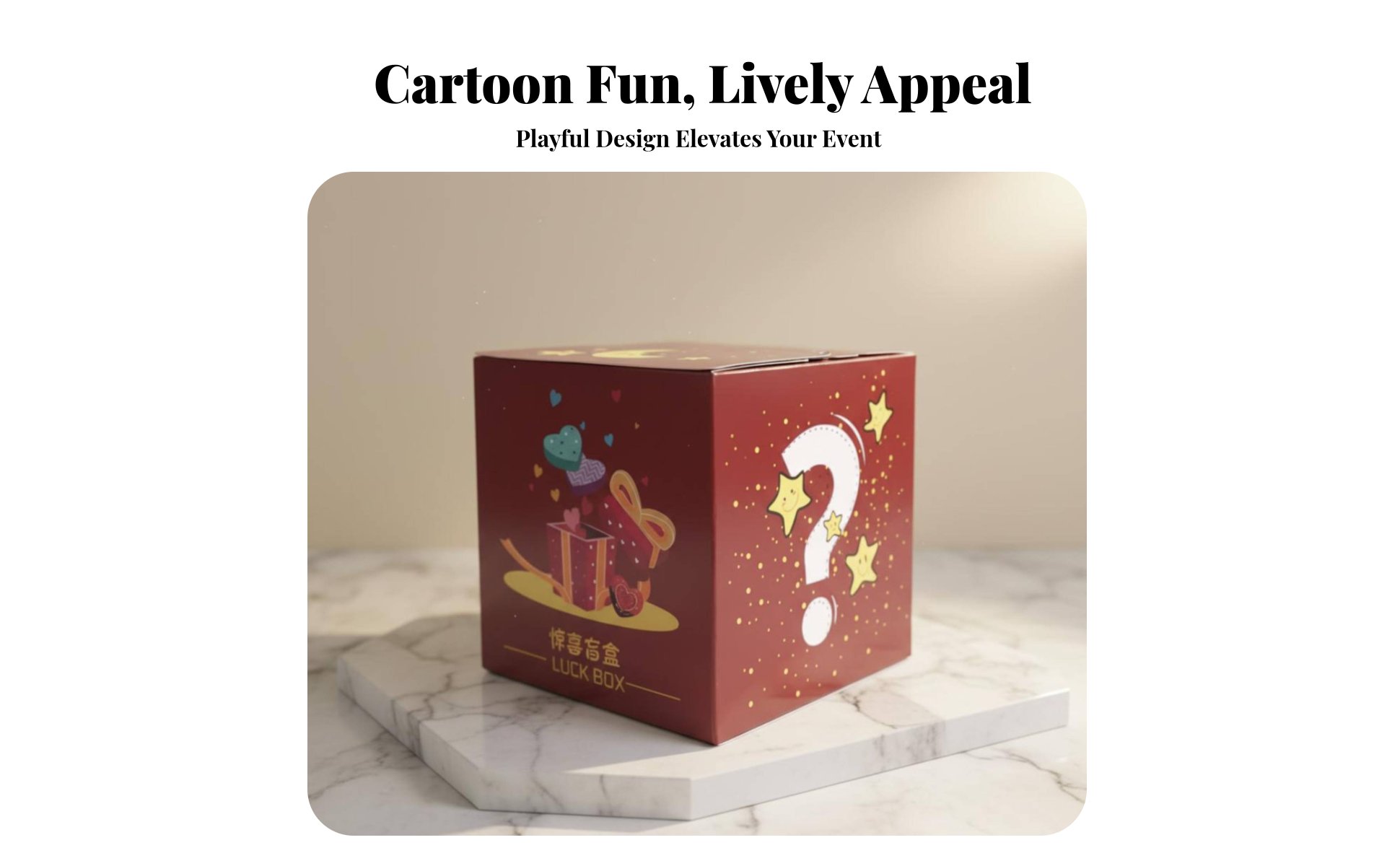 Surprise Colorful Paper Box, Foldable Secret Packaging for Weddings, Events
