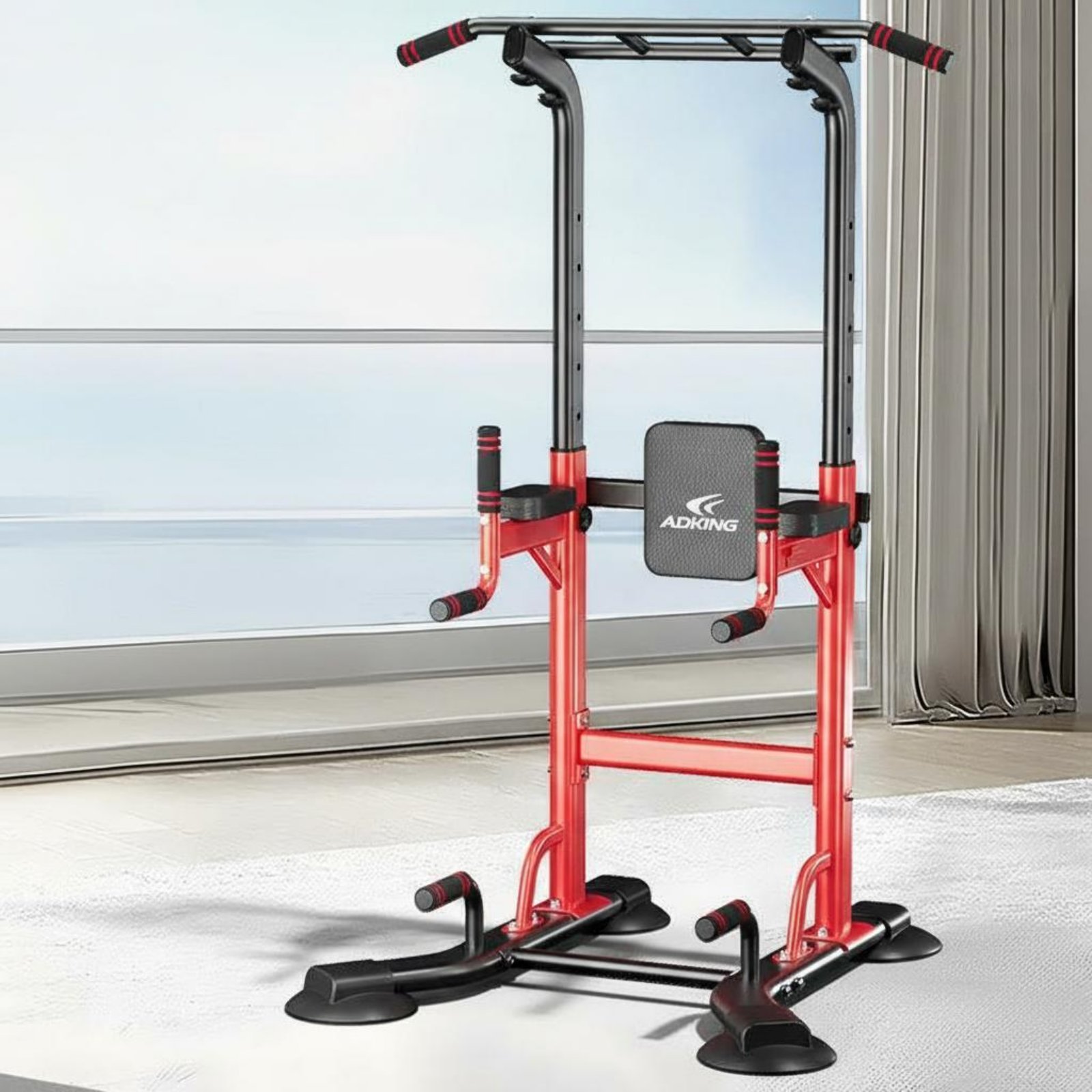 Pull up Station Heavy-Duty Steel Frame Freestanding Pull up Bar Stable Base