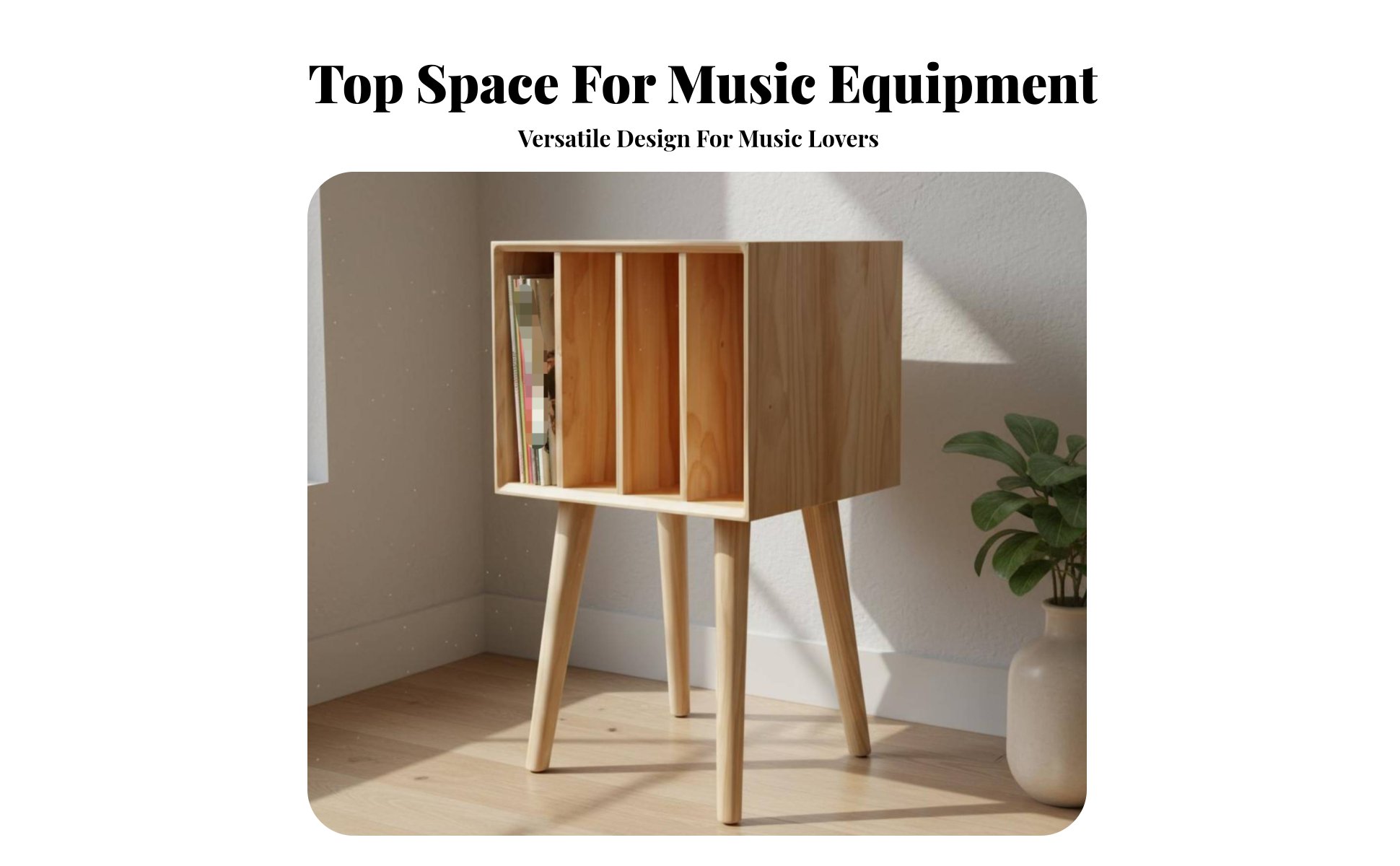 Vinyl Album Storage Rack Vintage Design Vinyl Album Storage Cabinet for Study