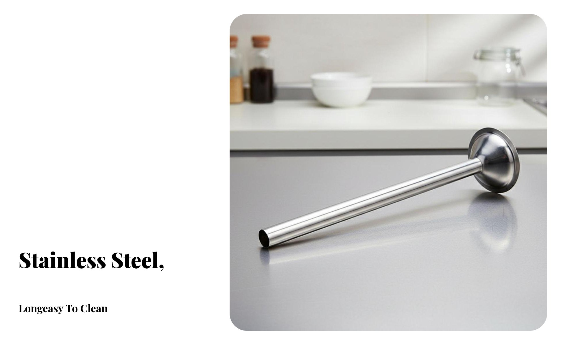 Stainless Steel Sausage Stuffer Tube Long-Lasting for Butcher Shops, Butchers