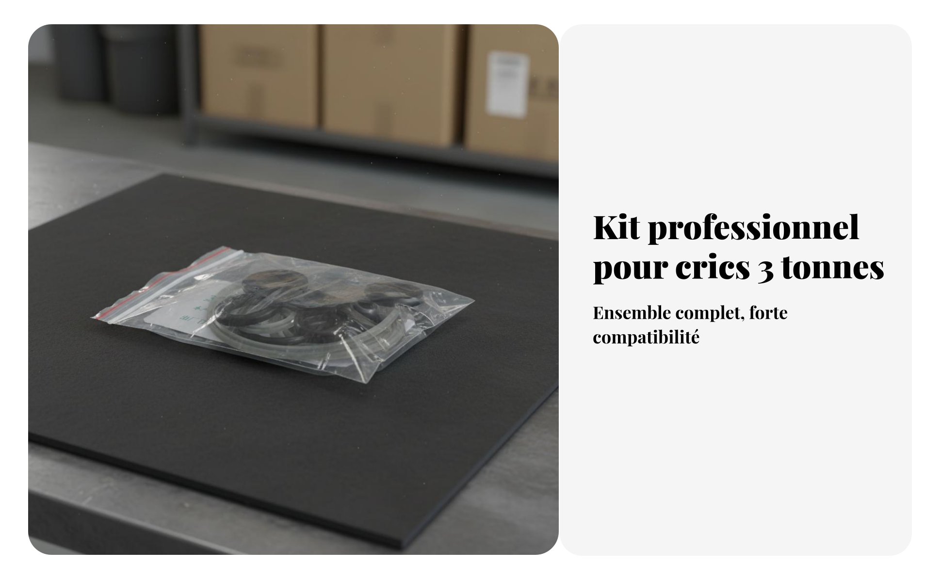 Kit de Réparation Cric Rouleur 3 Tonnes Étanche à l'huile pour Garage, Atelier