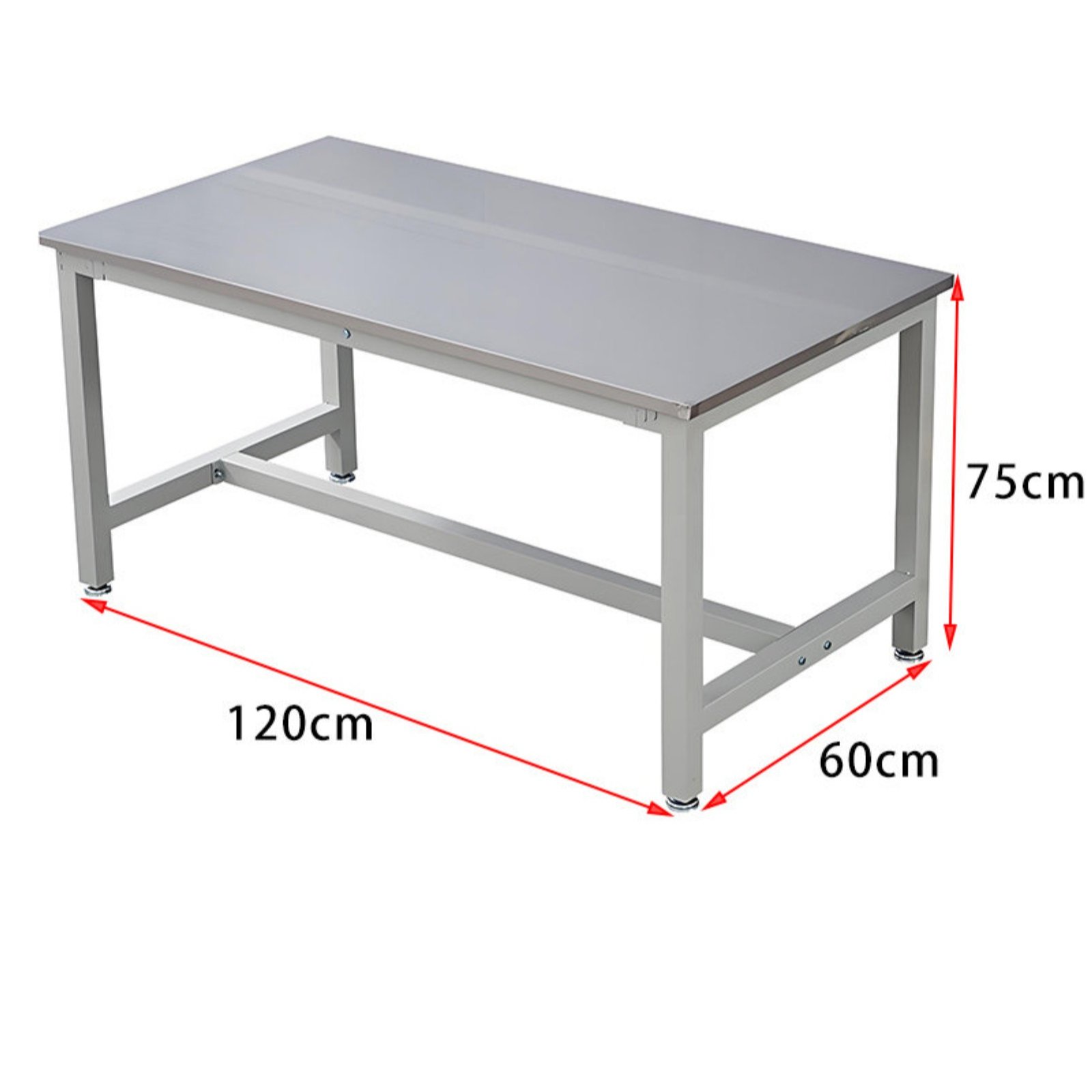 1 Piece Stainless Steel Work Table Utility Workbench Science Station Bench
