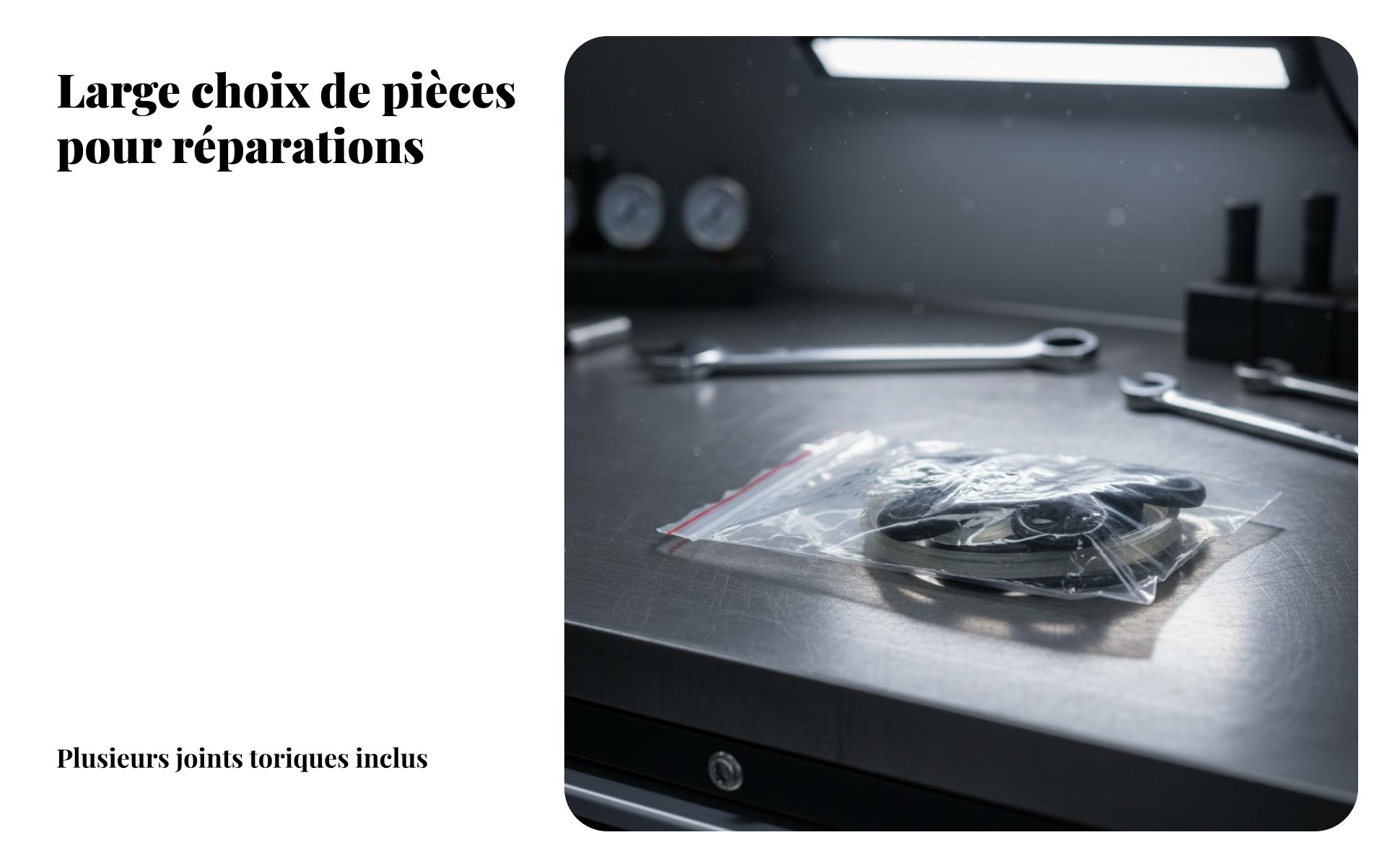Kit de Réparation Cric Rouleur 3 Tonnes Étanche à l'huile pour Garage, Atelier