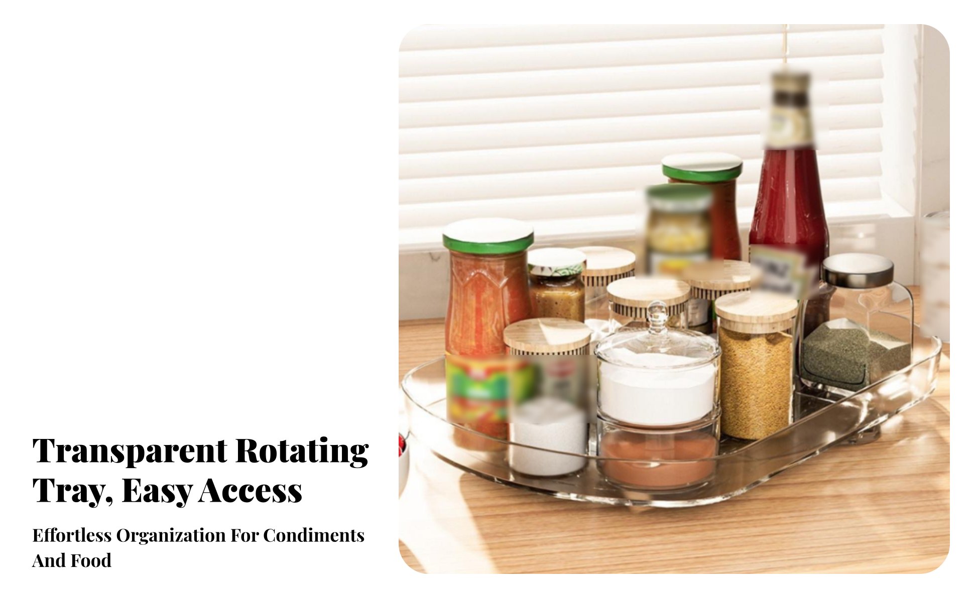 Rotating Seasoning Rack Easy Reach Rotating Seasoning Organizer Raised Rim