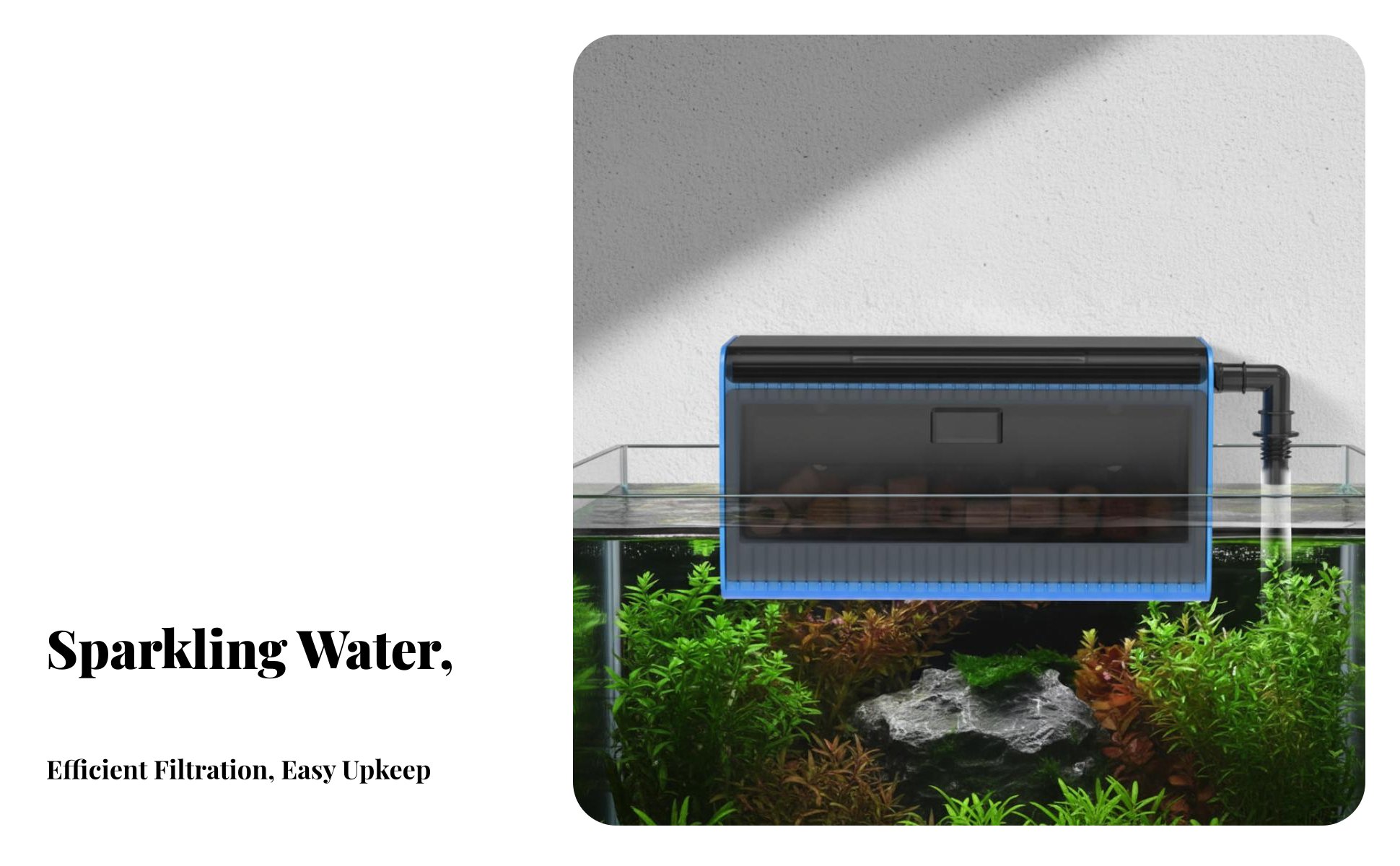 Aquatic Aquarium Trickle Filter Stackable Design Aquarium Top Filter Box