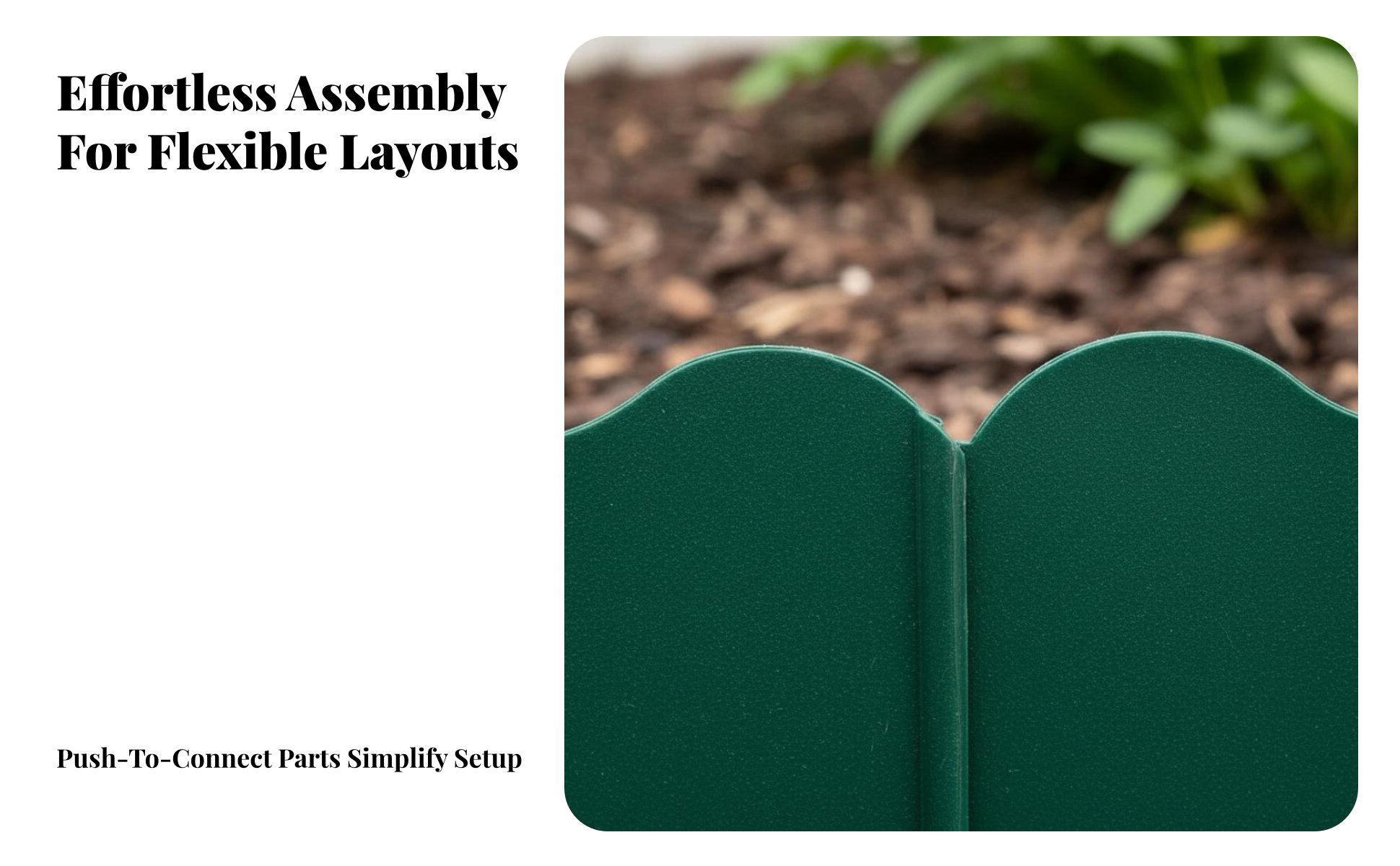 20 Pieces Decorative Flower Bed Fence Easy to Install Plastic Garden Fence