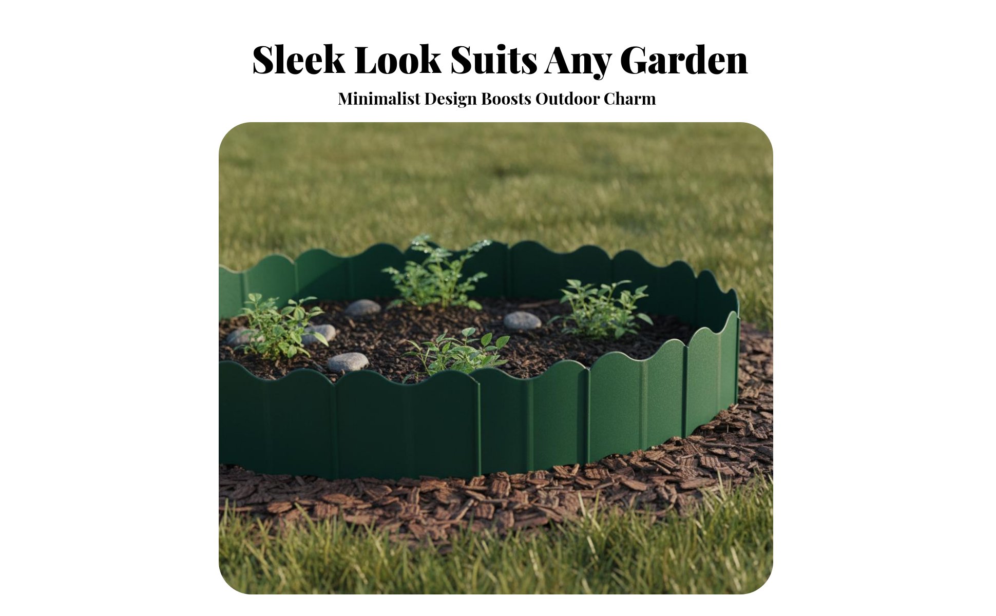 20 Pieces Decorative Flower Bed Fence Easy to Install Plastic Garden Fence